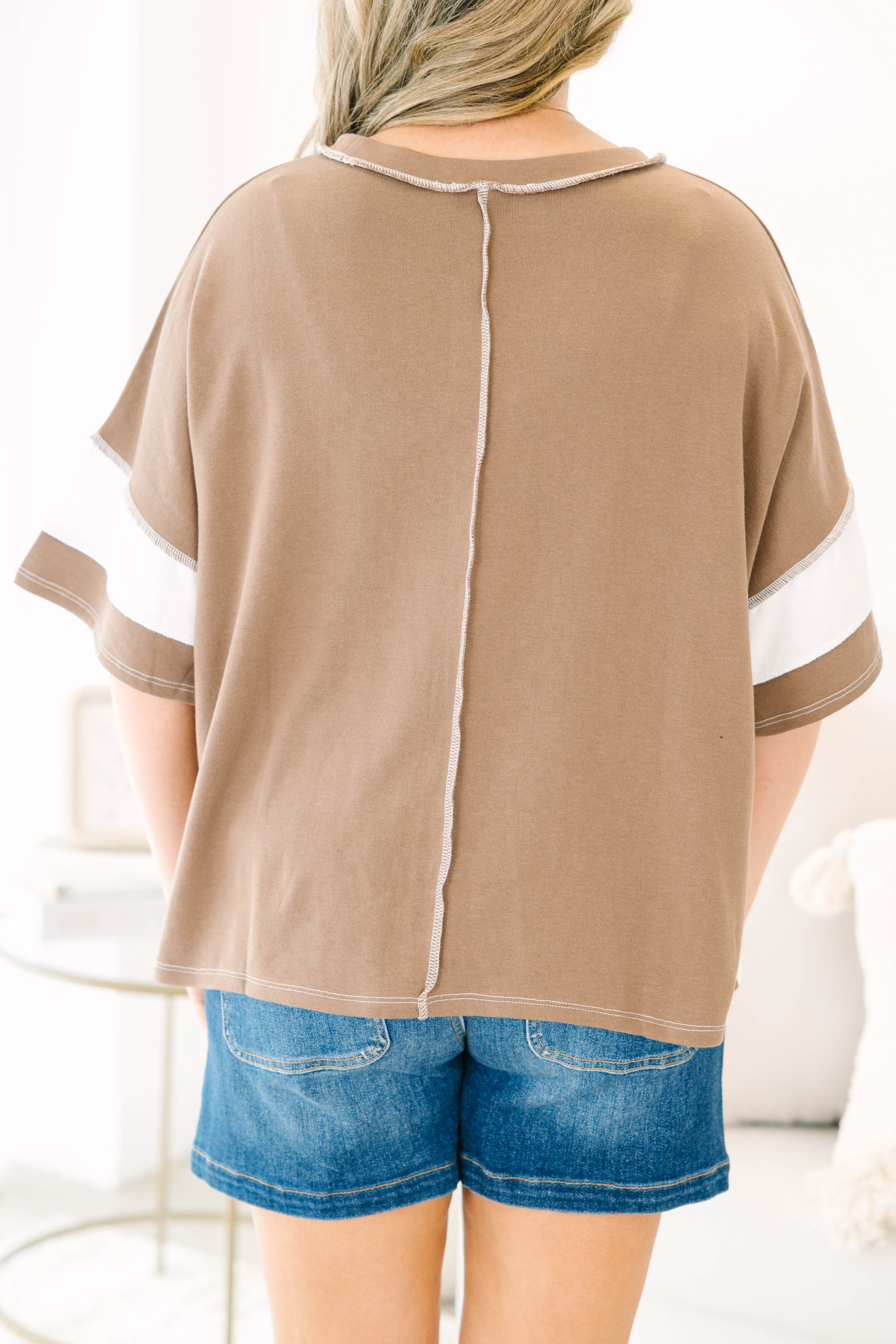 Sweet Stripes Tee, Mocha