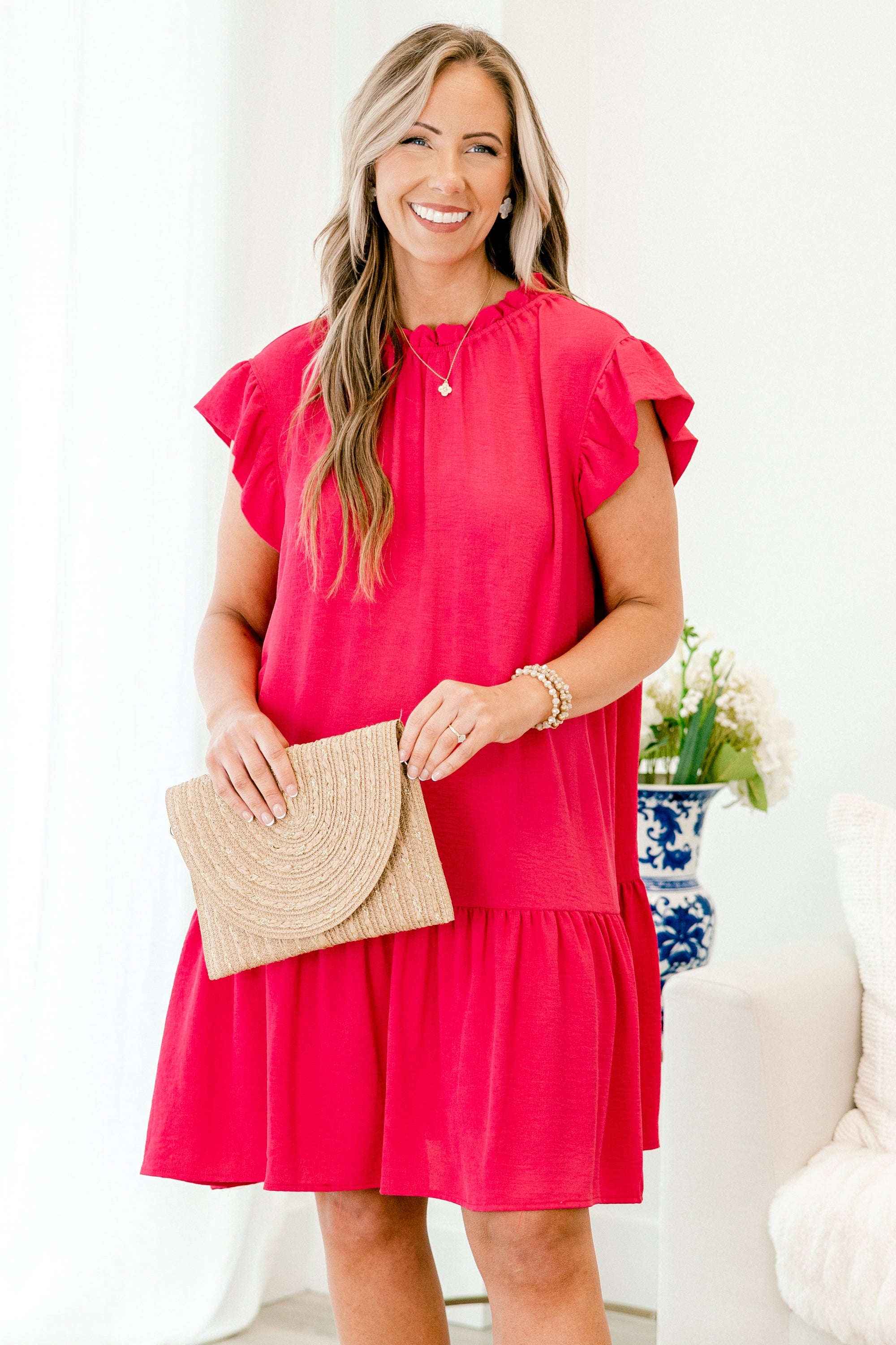 Sweet Talk To Me Dress, Fuchsia
