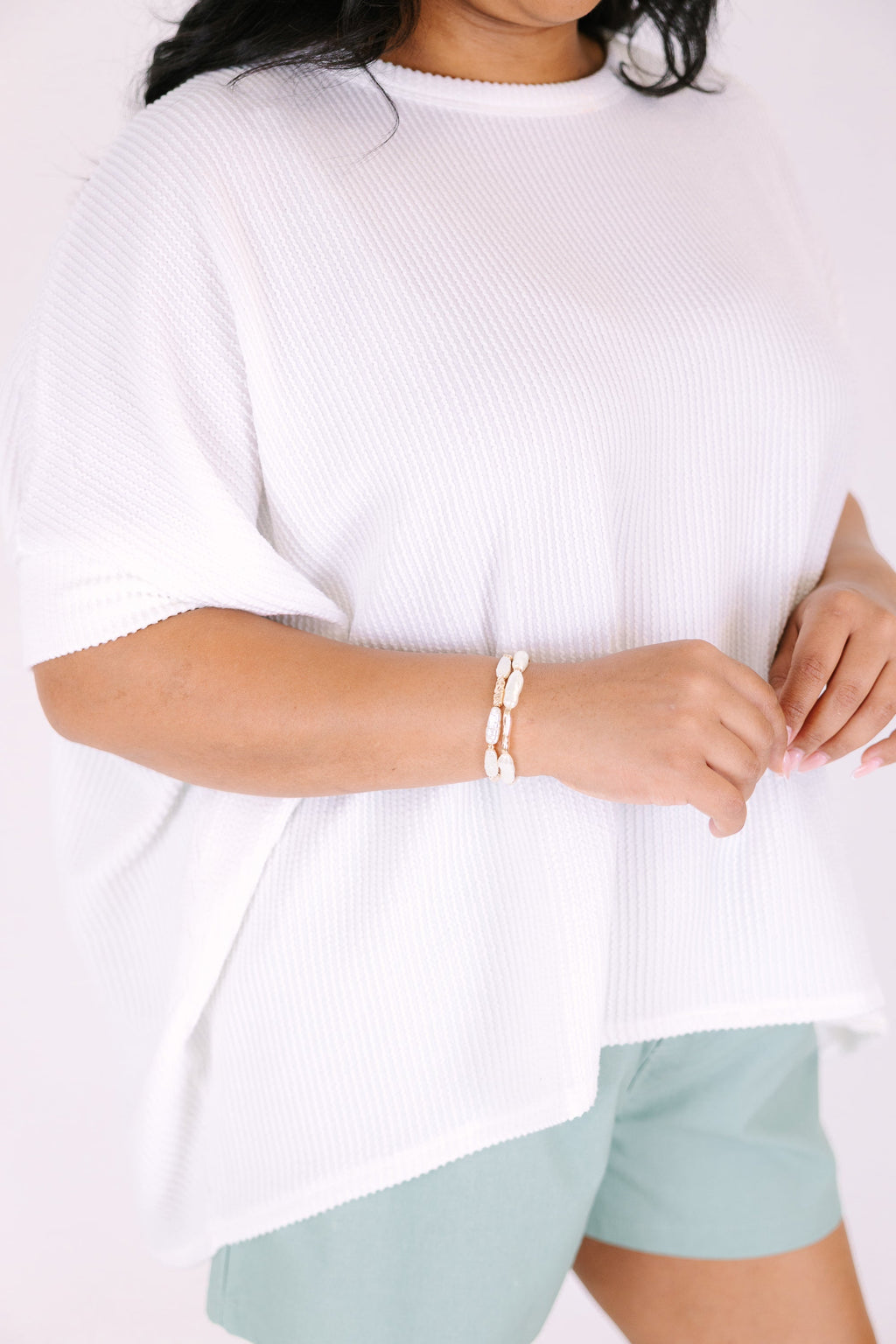 Sweet Talking Bracelet Set, Cream/Gold