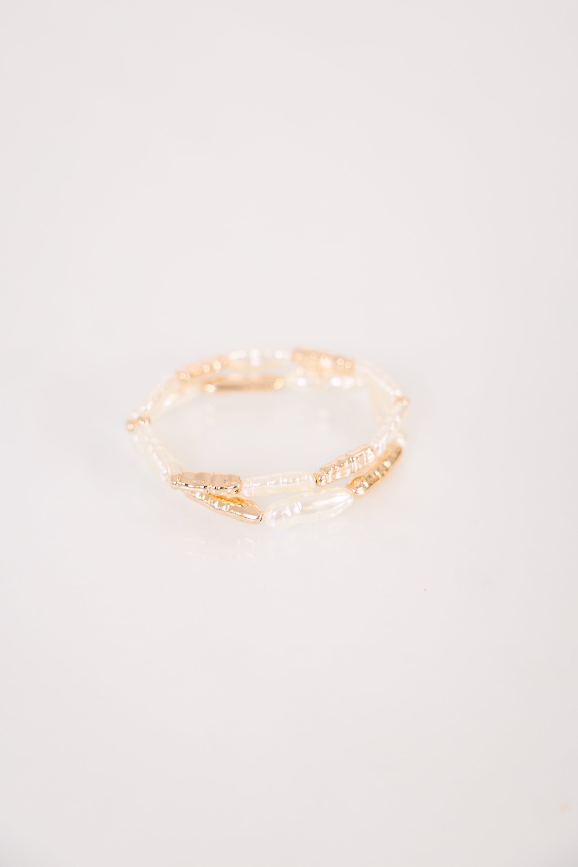 Sweet Talking Bracelet Set, Cream/Gold