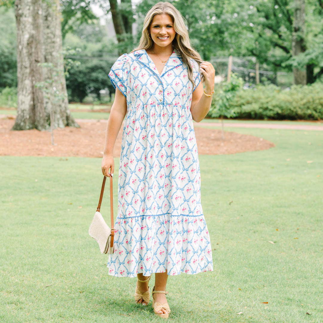 Sweet Tea In July Dress, Blue