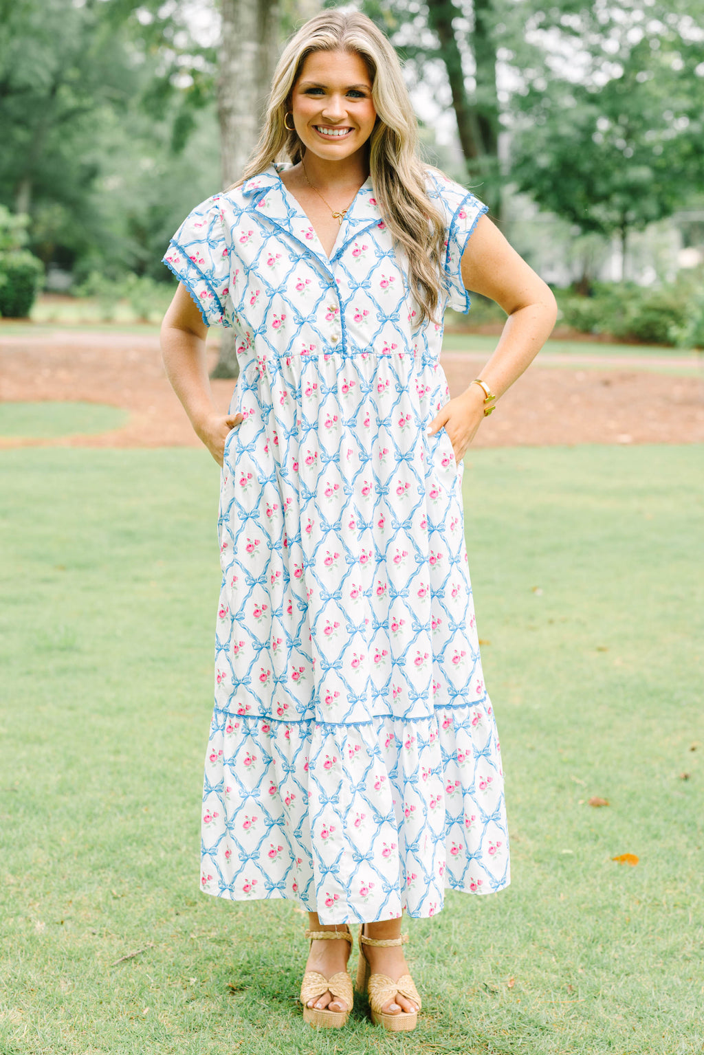 Sweet Tea In July Dress, Blue