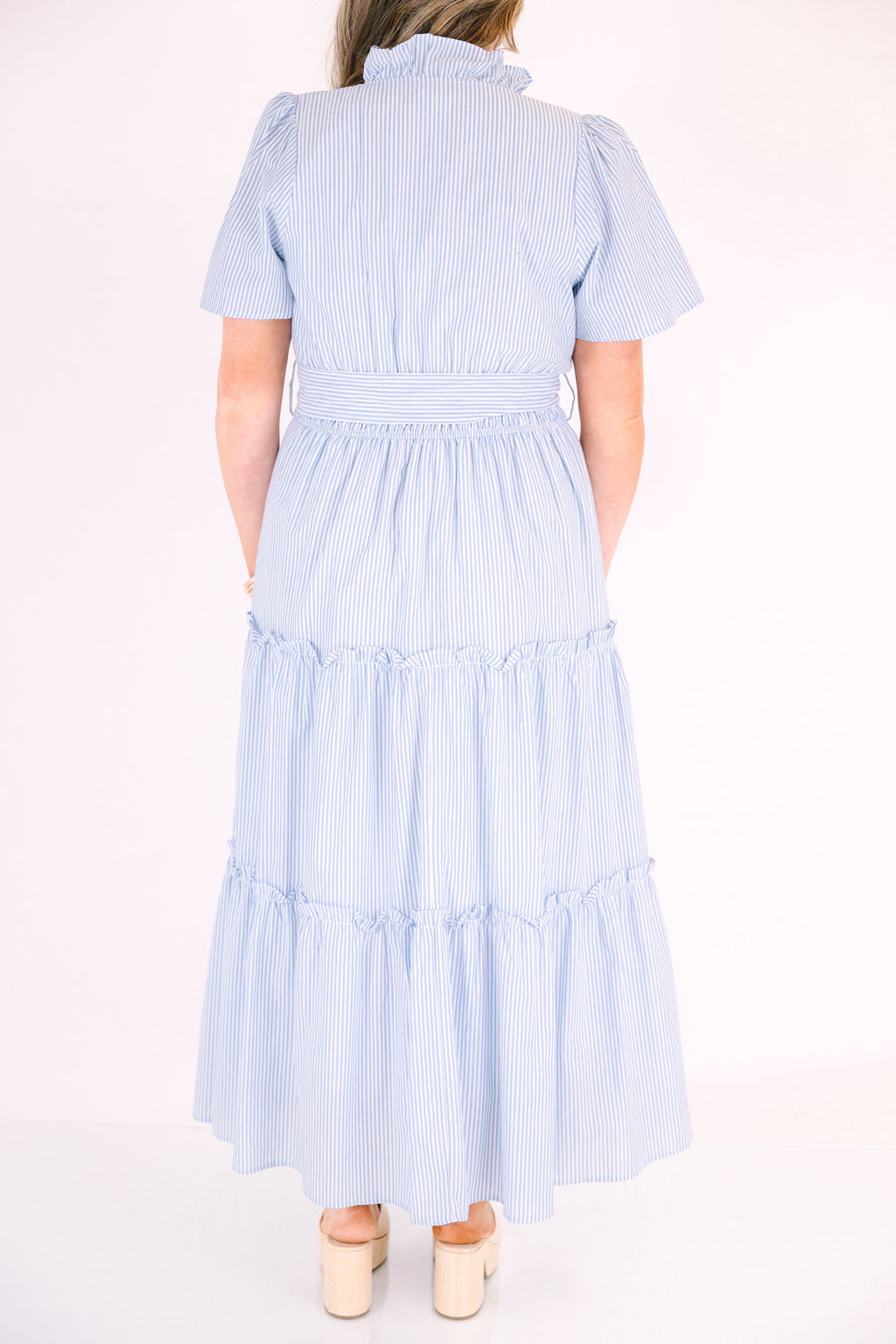Sweet Thoughts Dress, Blue Stripe