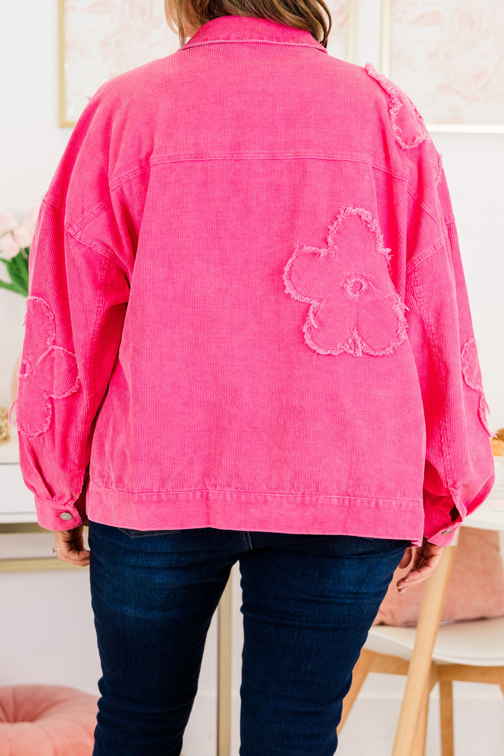 Sweetheart Petals Jacket, Hot Pink