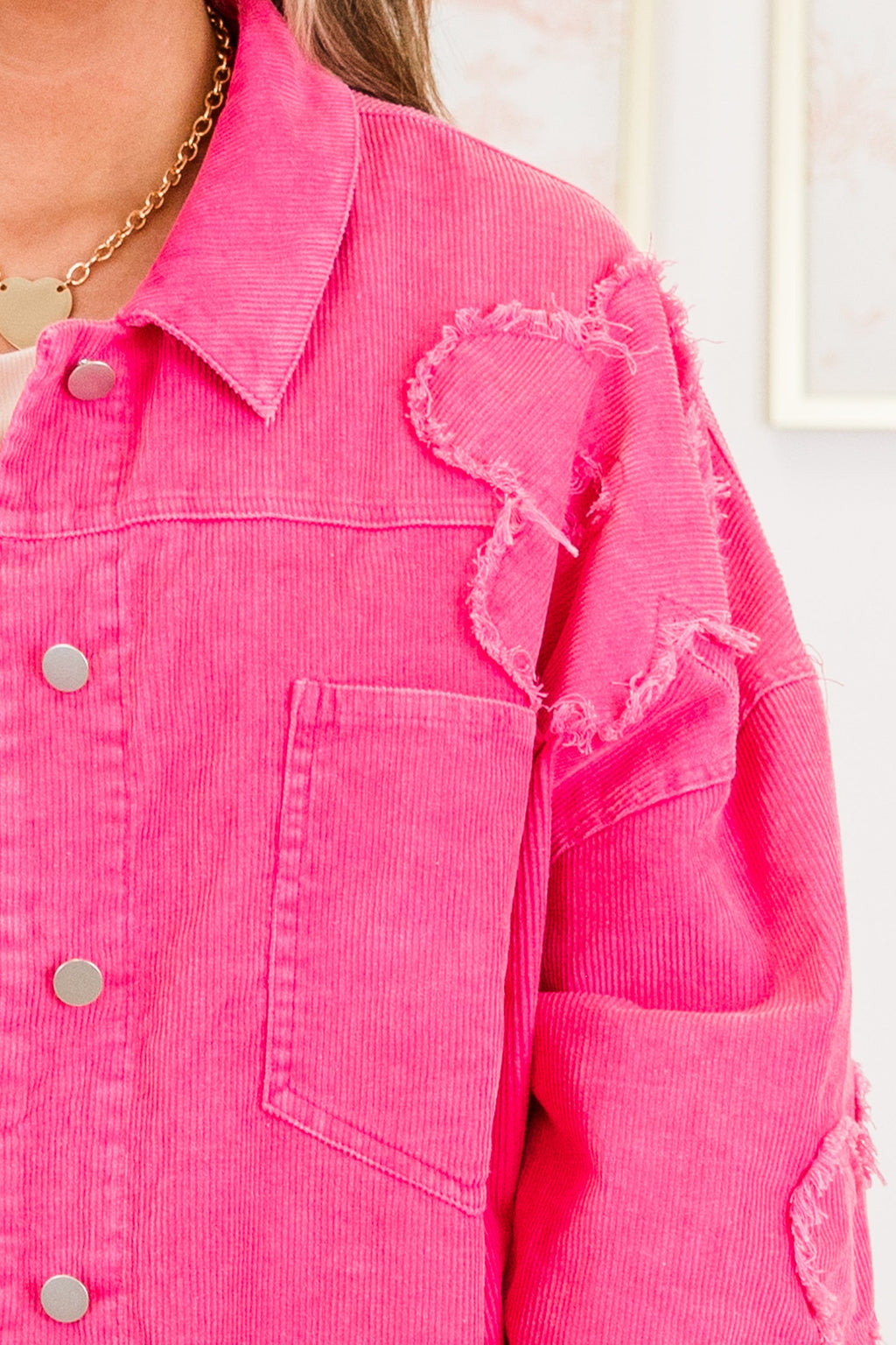 Sweetheart Petals Jacket, Hot Pink