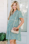 Sweetly Surprised Dress, Teal Mix