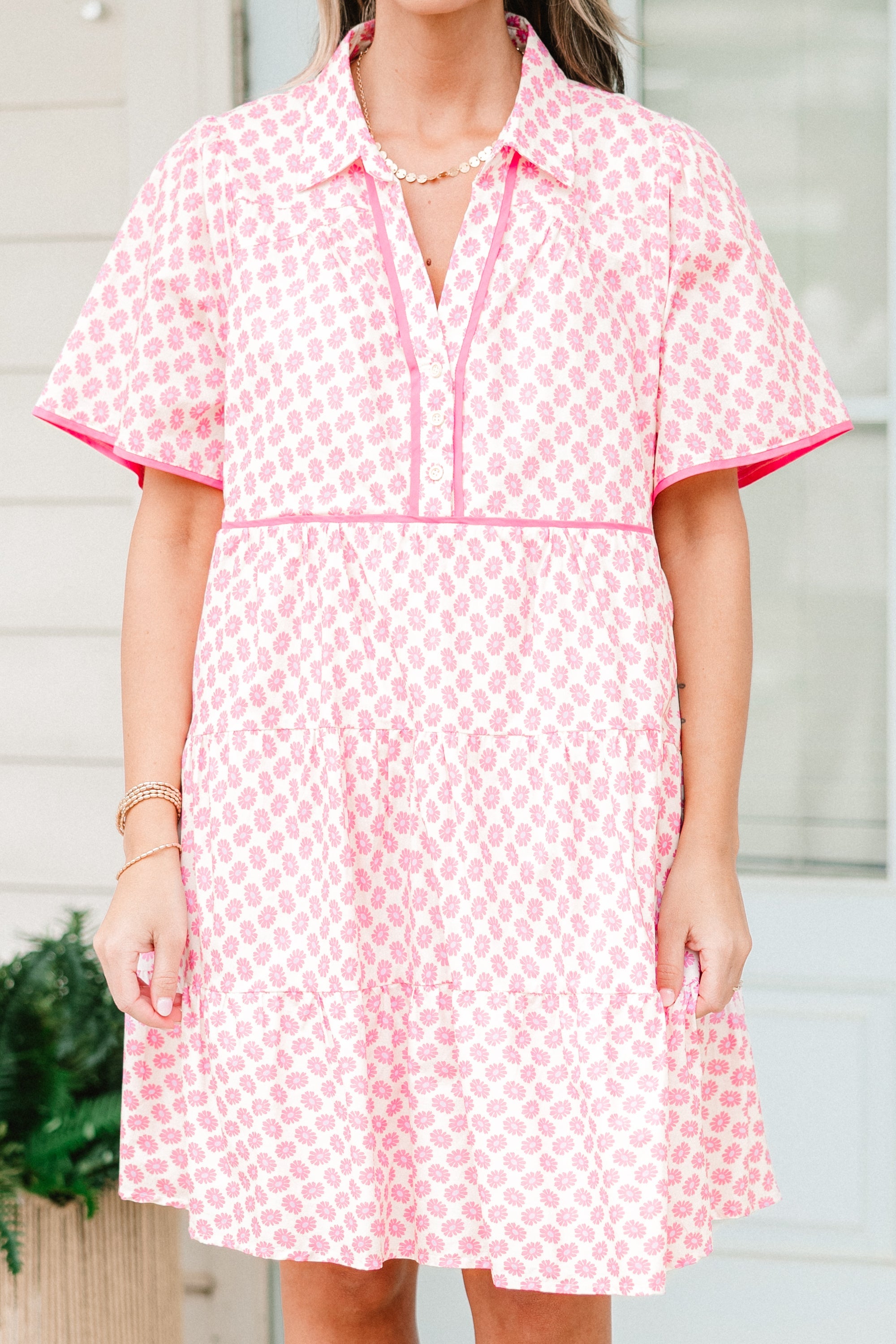 Sweetly Surprised Dress, White
