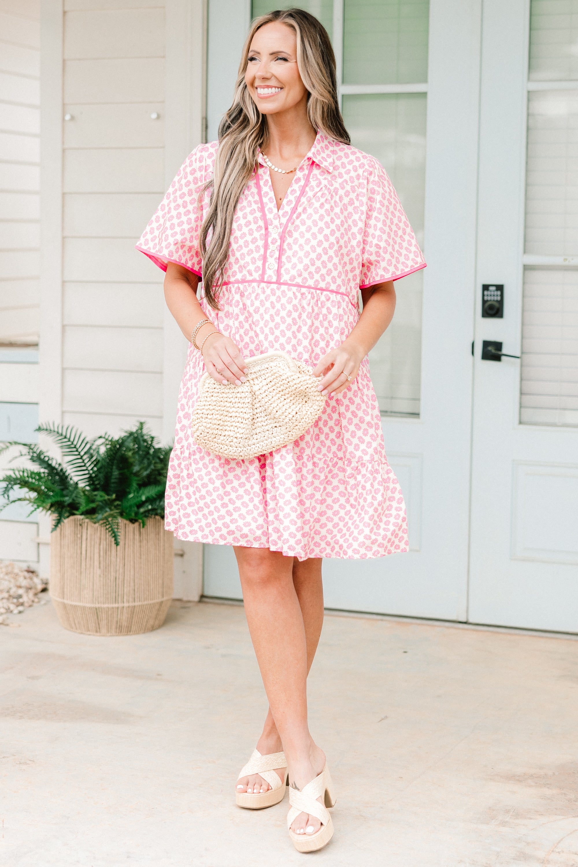 Sweetly Surprised Dress, White