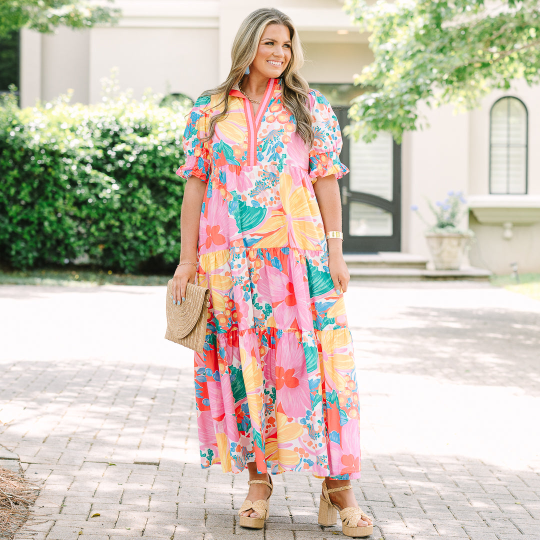 Sweet Recollection Dress, Fuchsia