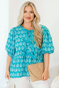 Take It Easy Now Top, Bright Blue
