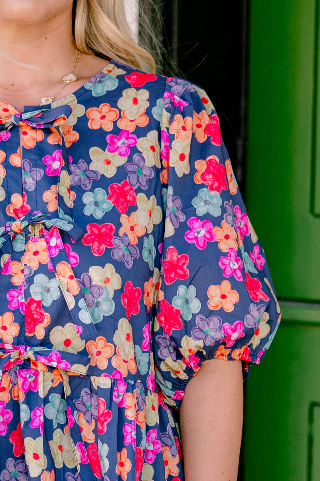 Take It Easy Now Top, Navy Floral