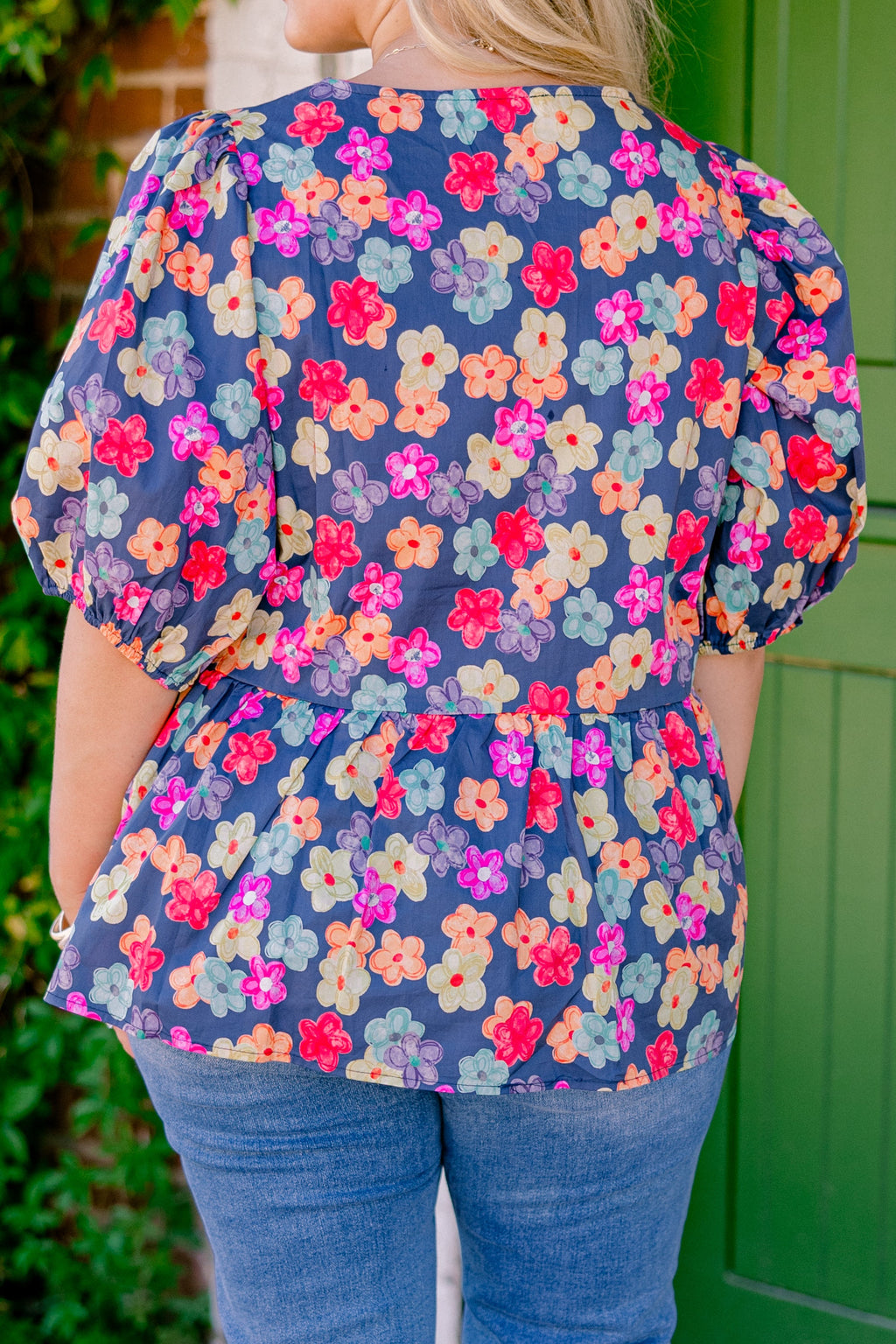 Take It Easy Now Top, Navy Floral