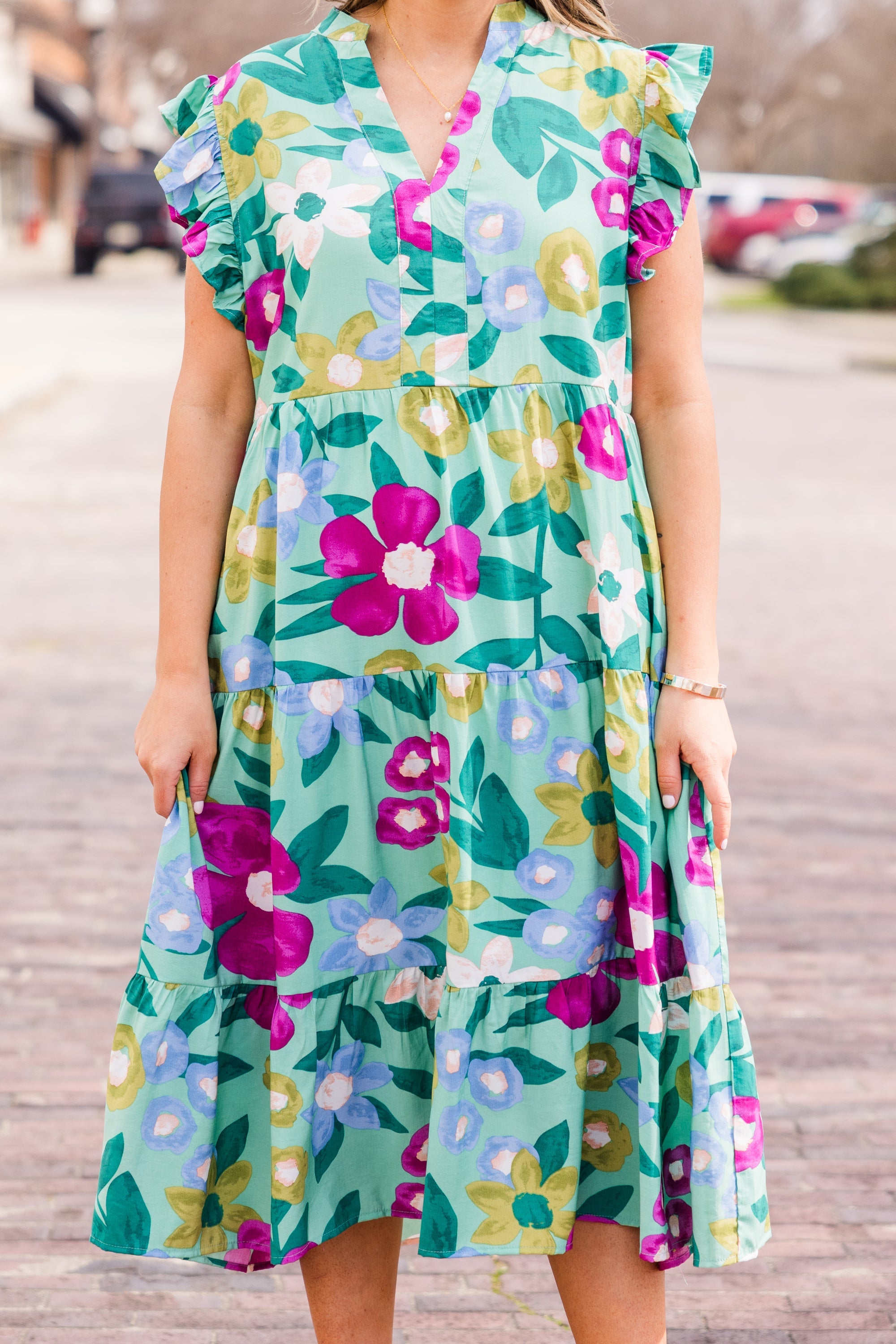 Take Me To Mexico Dress, Sage