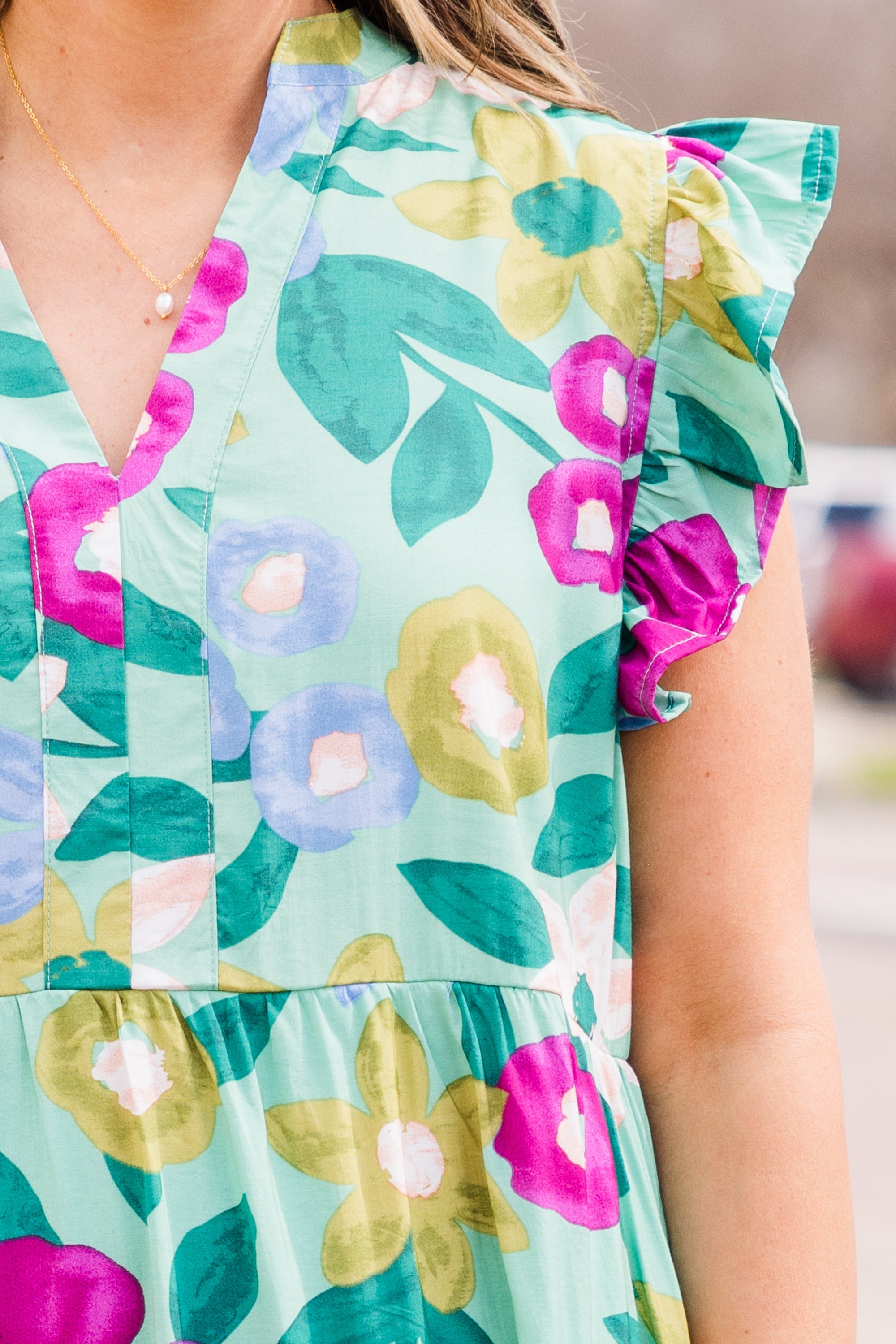 Take Me To Mexico Dress, Sage
