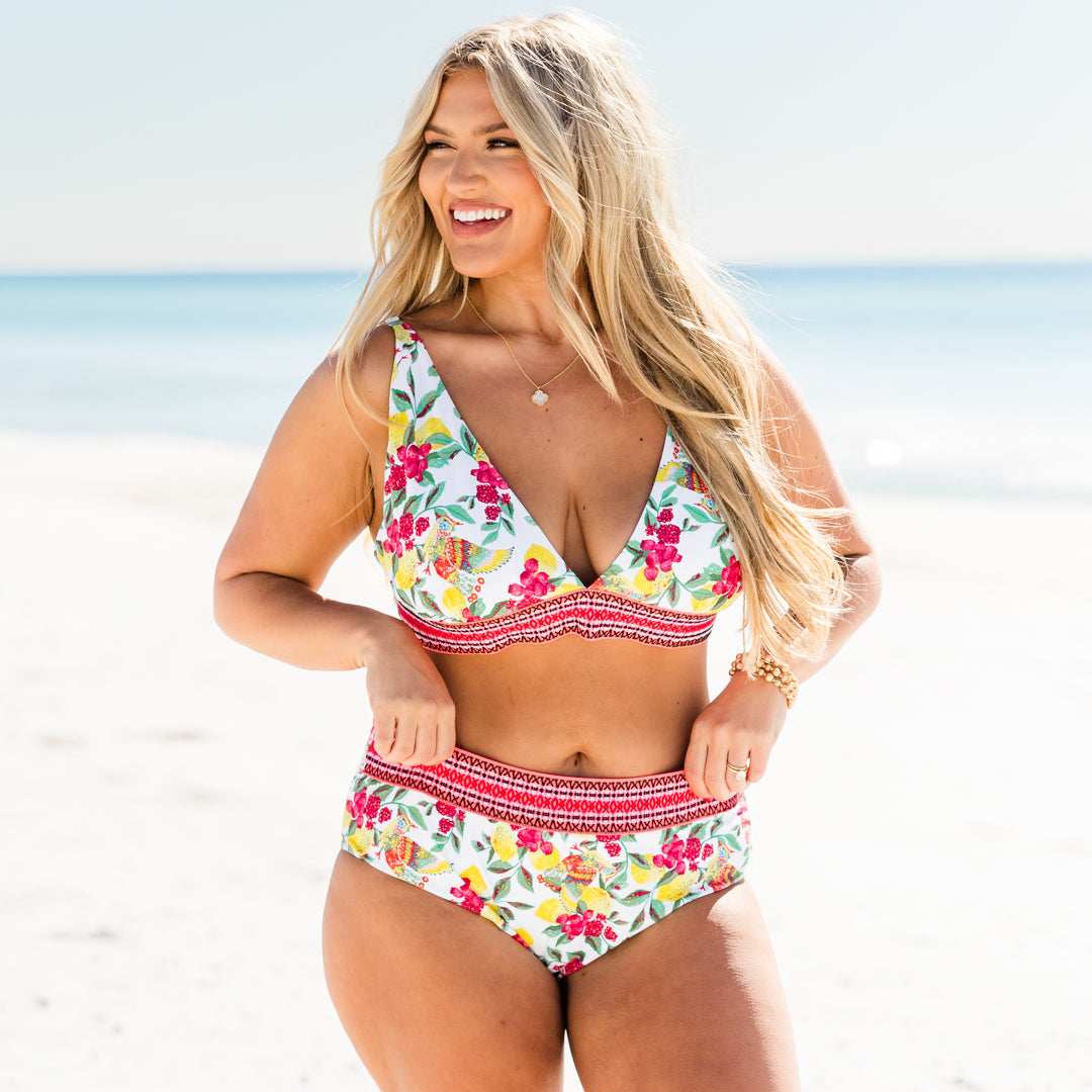 Take Me To The Beach Swim Bottom, White