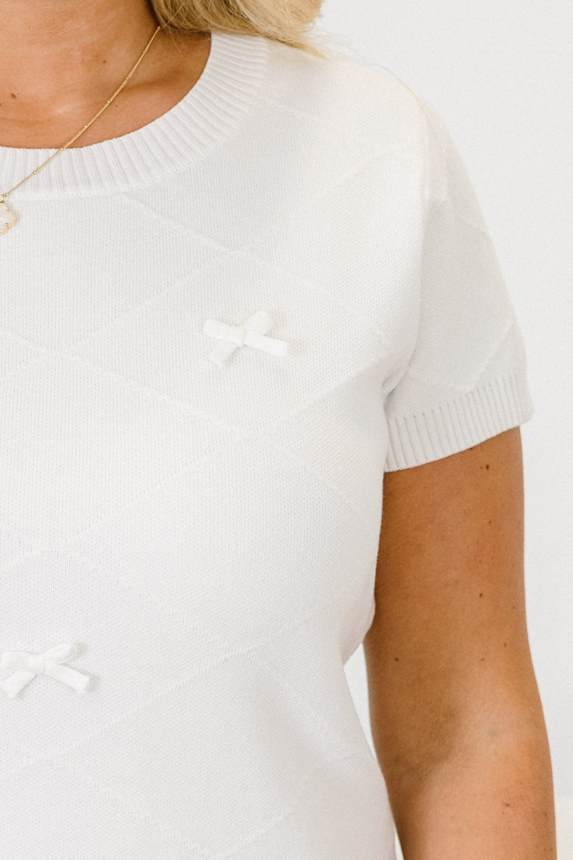 Take One Look Sweater, White