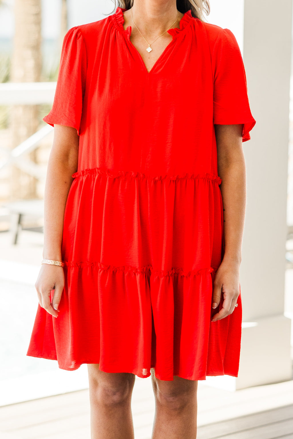 Take Over Dress, Red