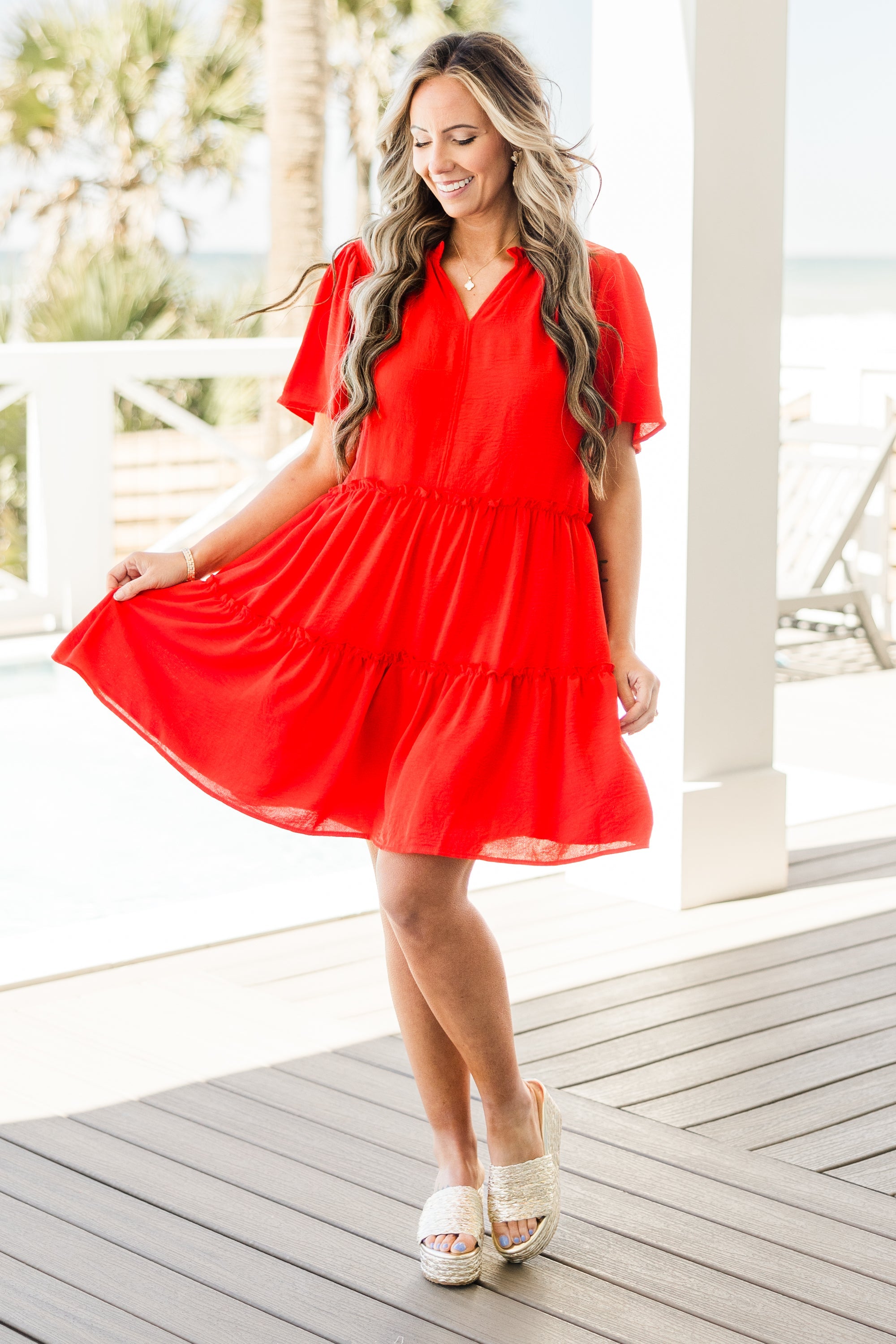 Take Over Dress, Red