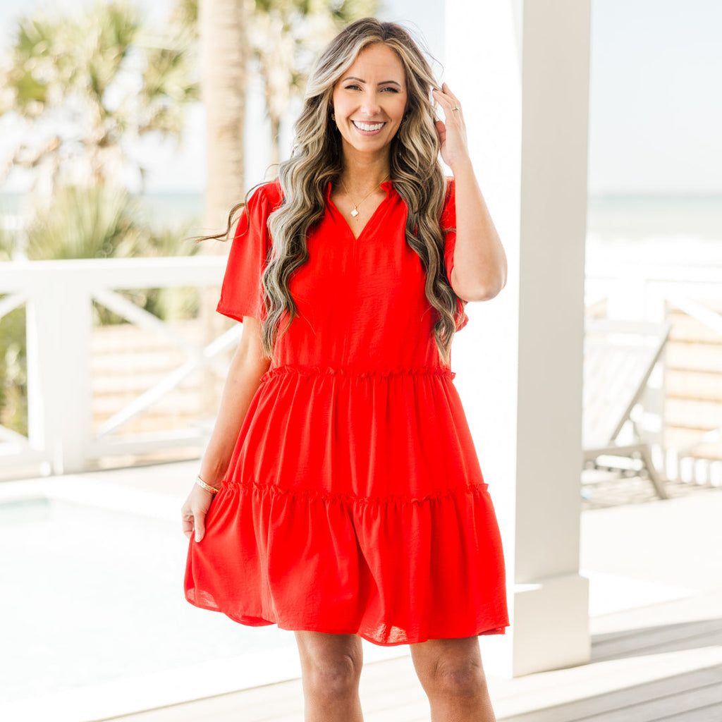 Take Over Dress, Red