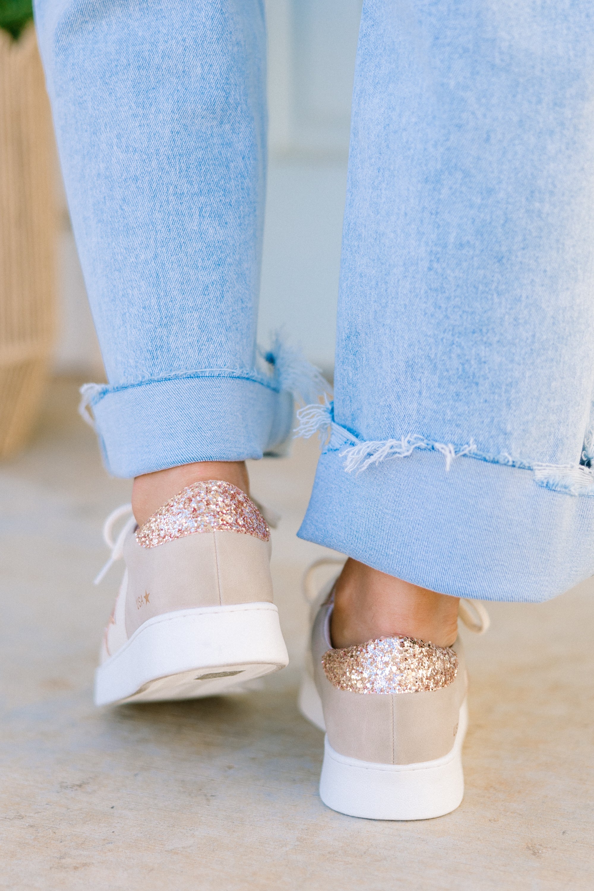 Take The Chance Sneakers, Gold