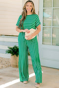 Take The World Jumpsuit, Green-Ivory