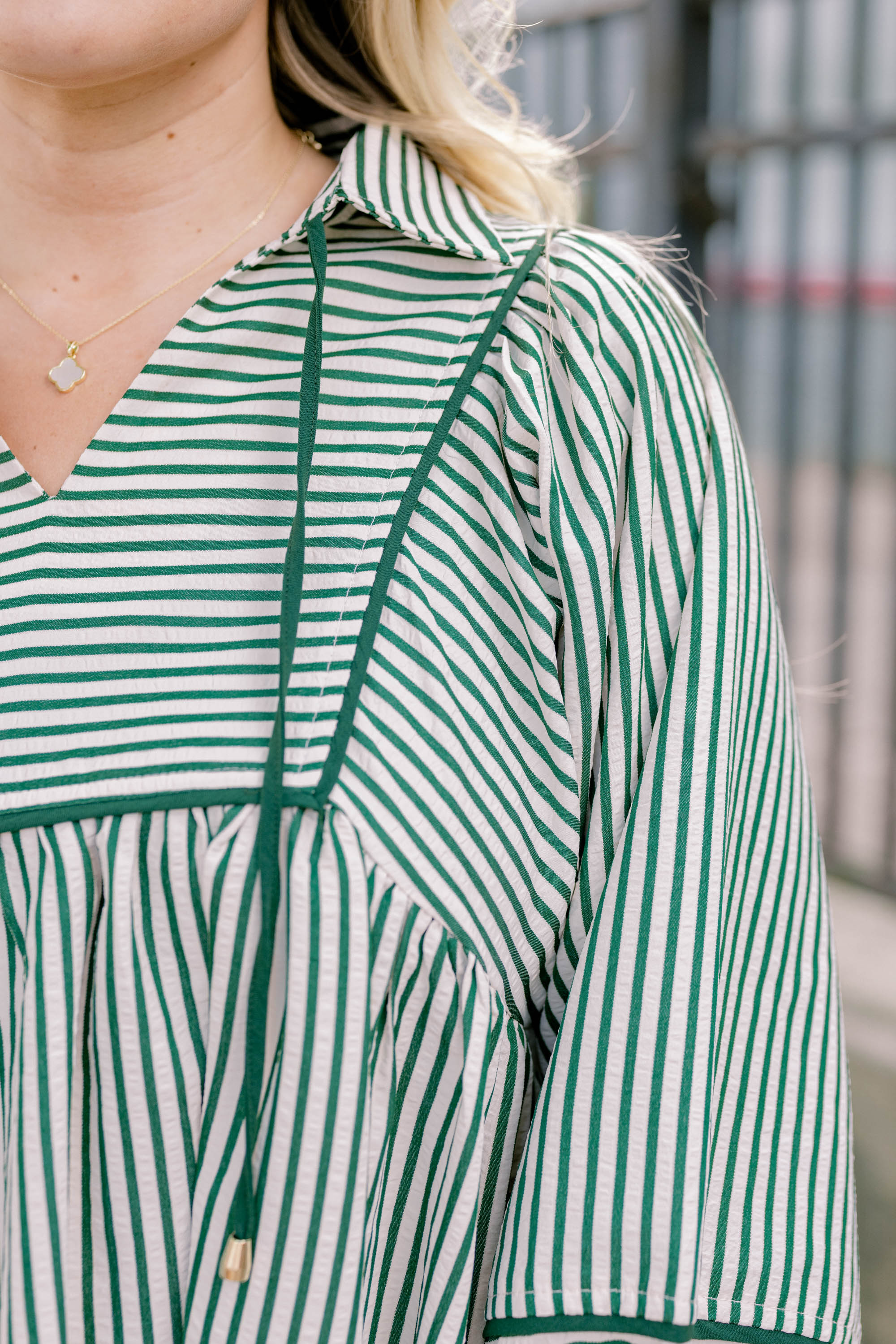 Take What I Can Get Top, Green Stripe