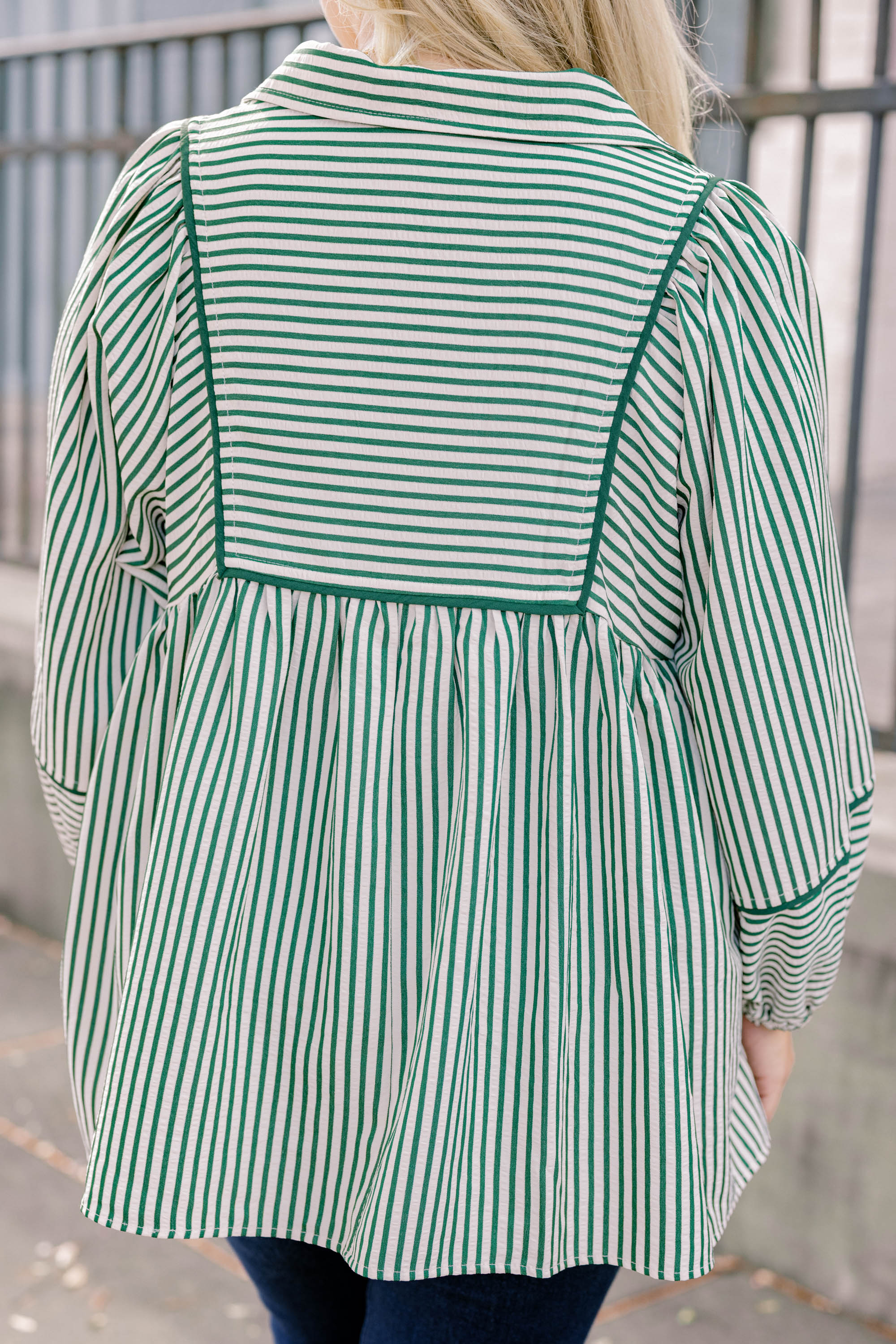 Take What I Can Get Top, Green Stripe