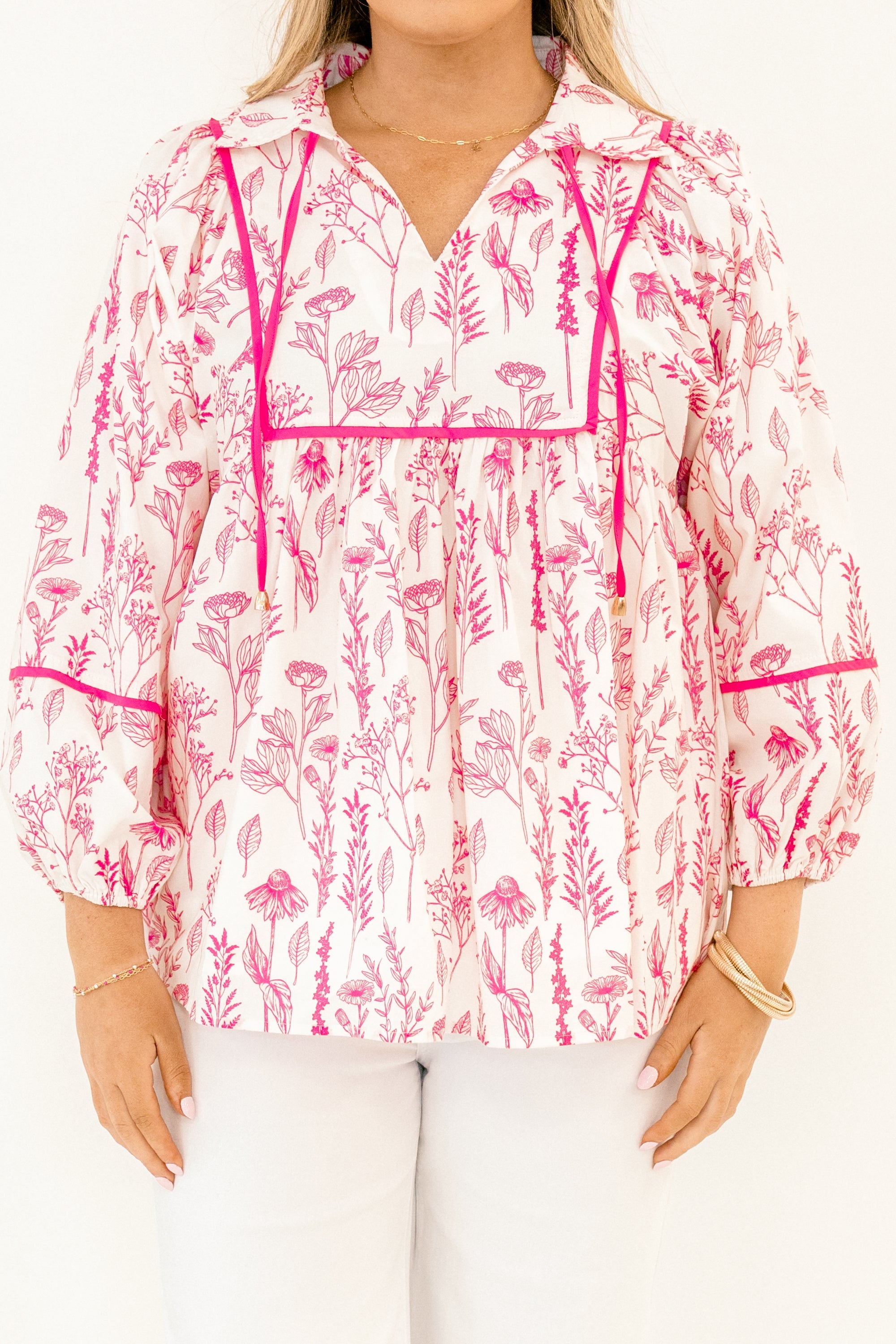 Take What I Can Get Top, Pink Toile