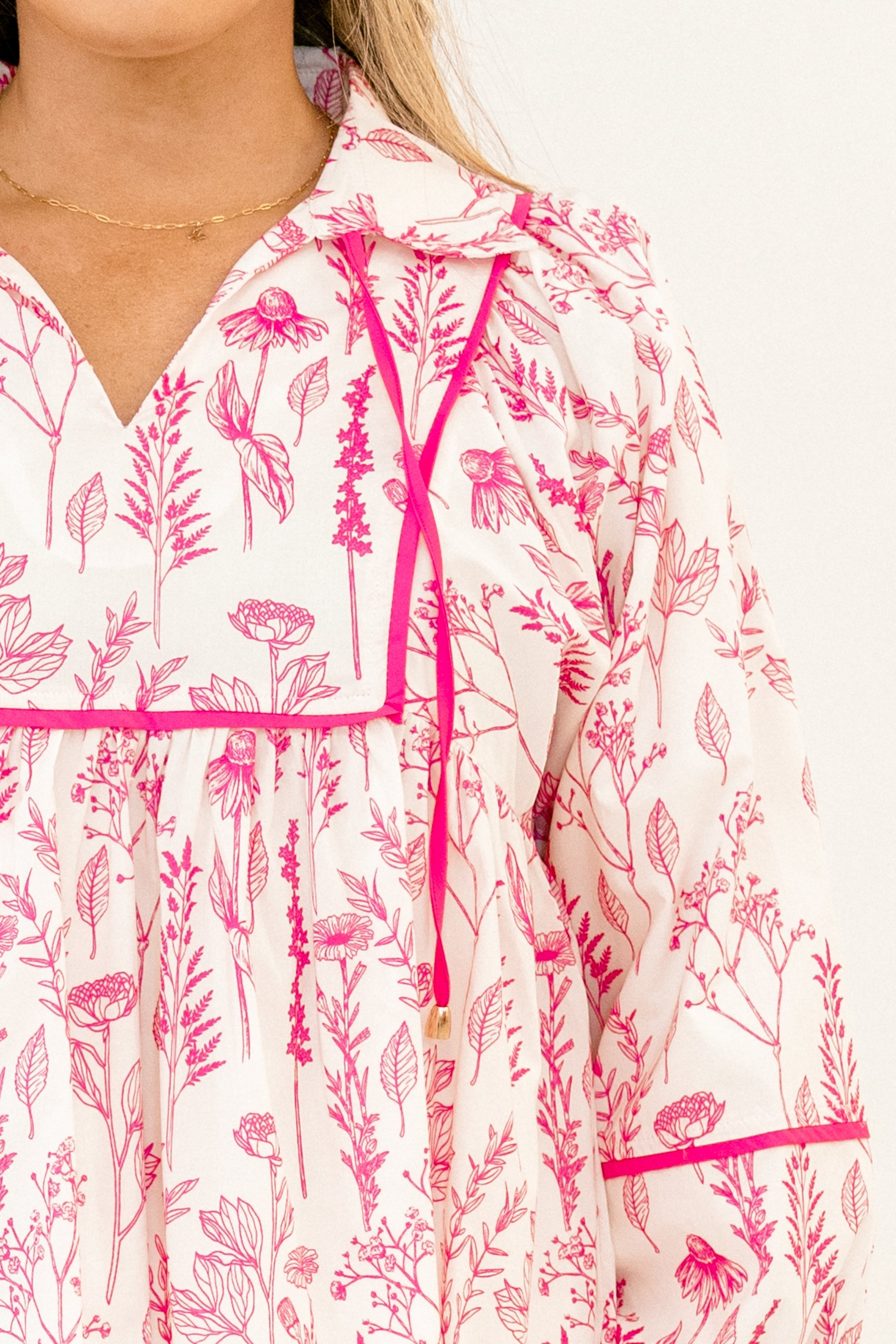 Take What I Can Get Top, Pink Toile