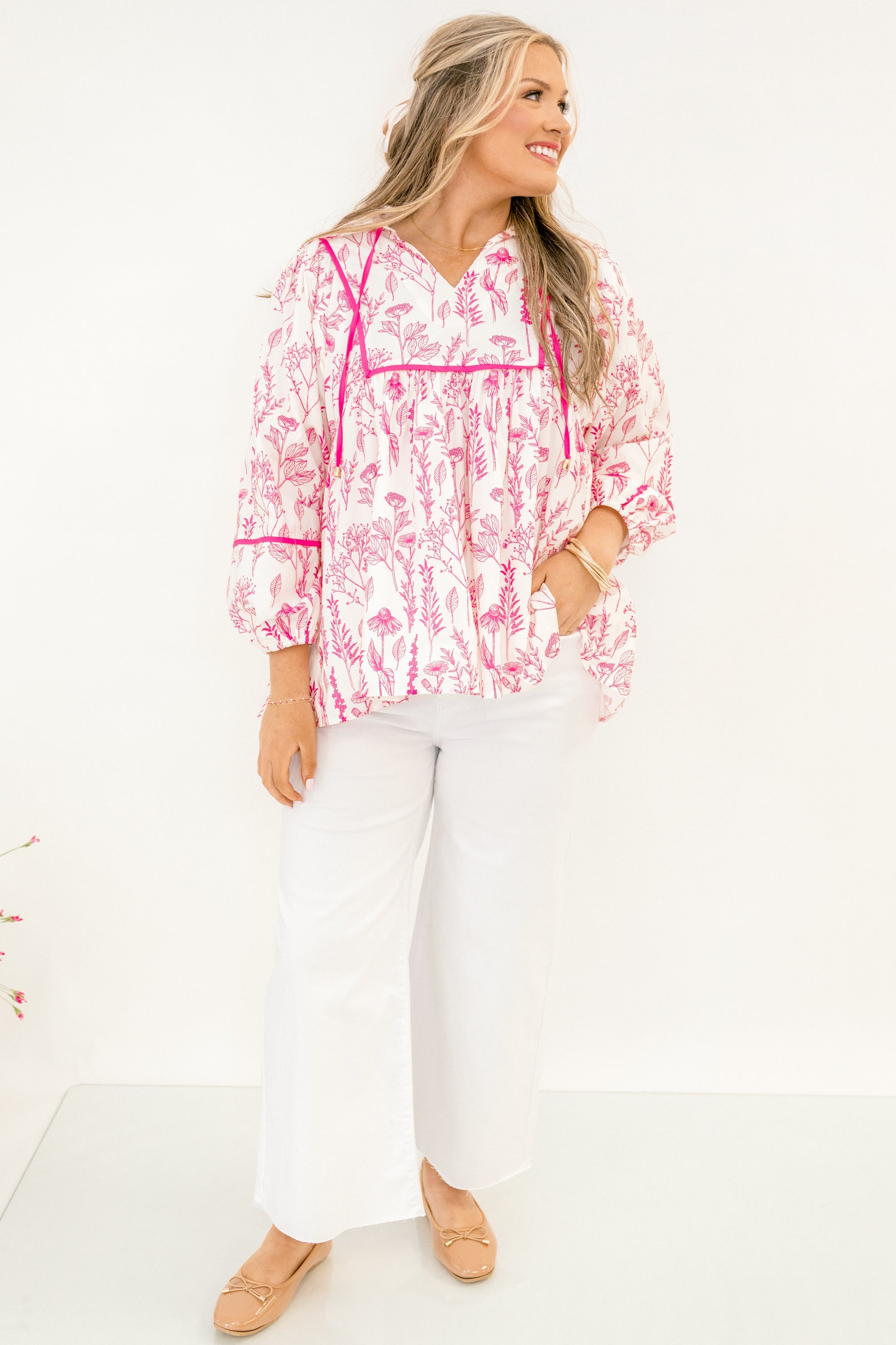Take What I Can Get Top, Pink Toile