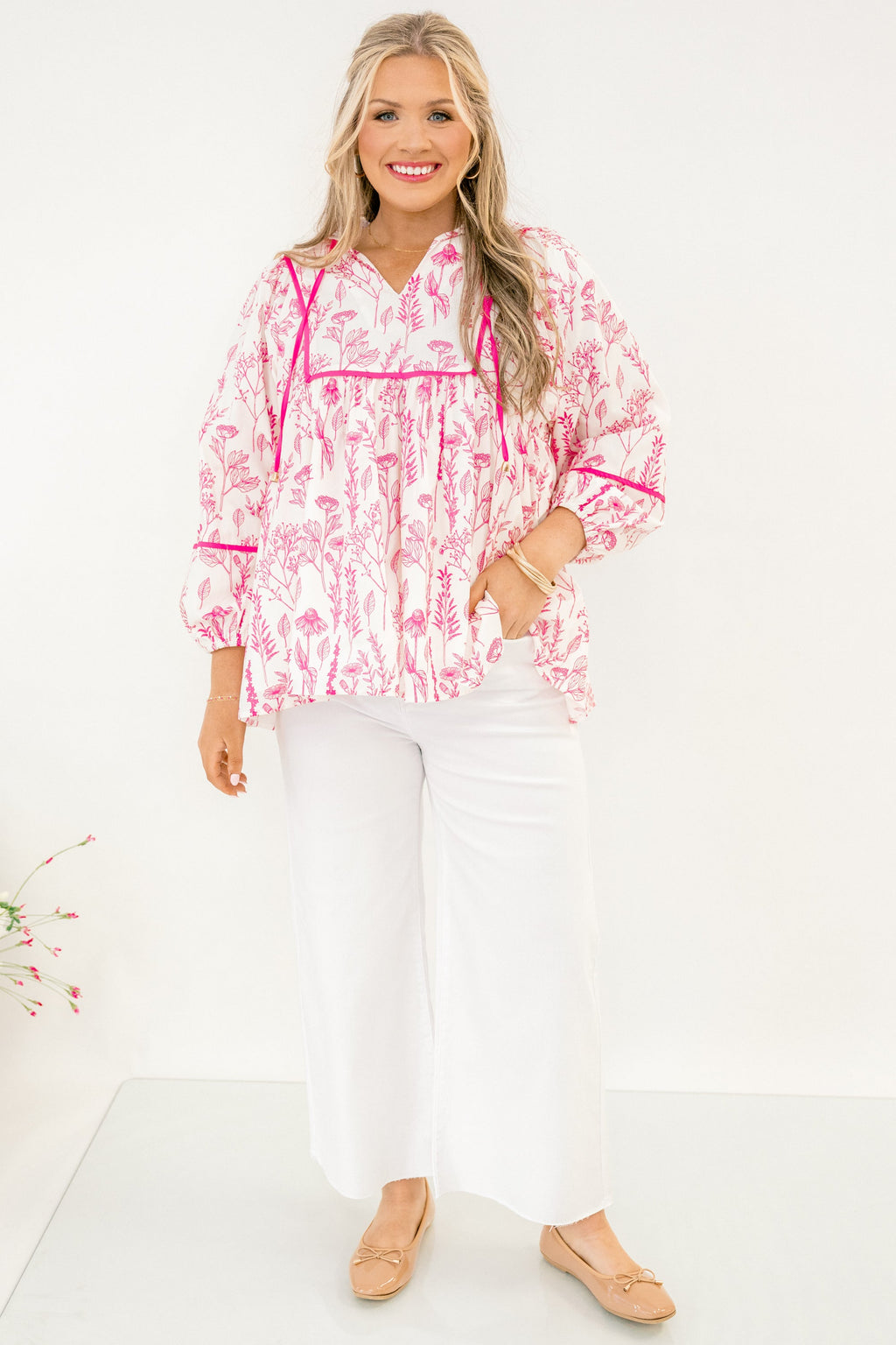 Take What I Can Get Top, Pink Toile