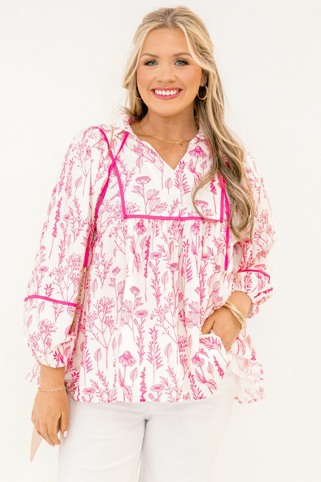 Take What I Can Get Top, Pink Toile