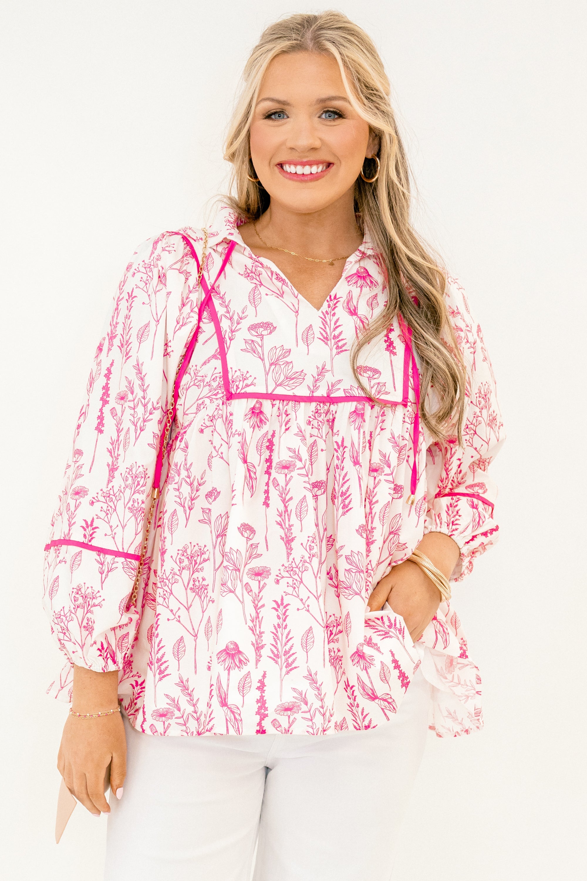 Take What I Can Get Top, Pink Toile