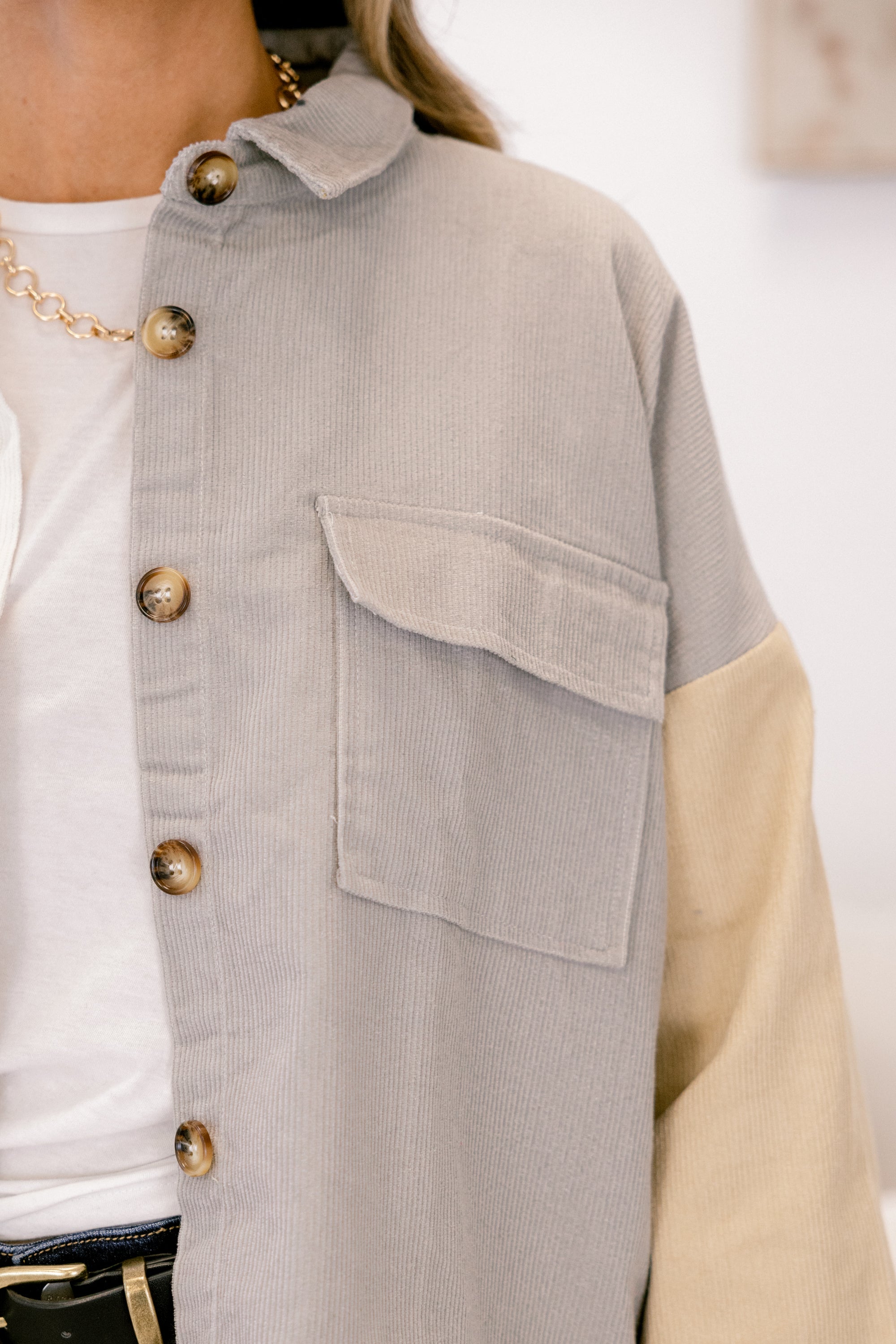 Taking My Chances Jacket, Grey-Taupe