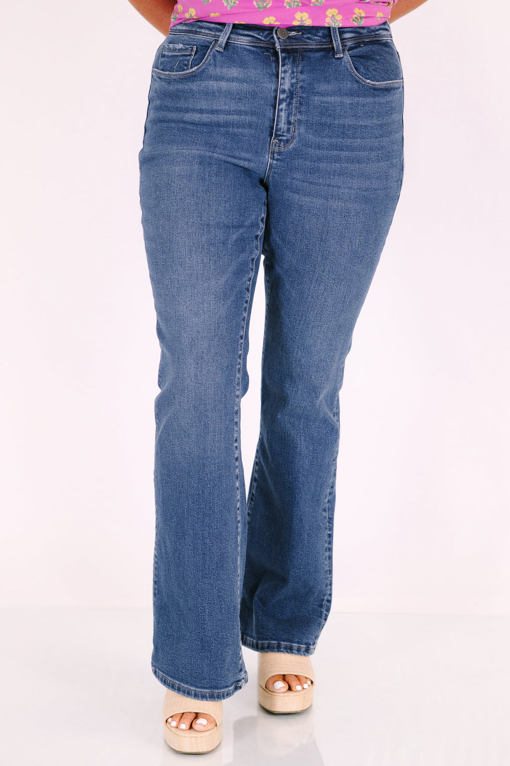 Taking The Path Less Traveled Jeans, Medium Wash