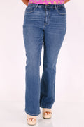 Taking The Path Less Traveled Jeans, Medium Wash
