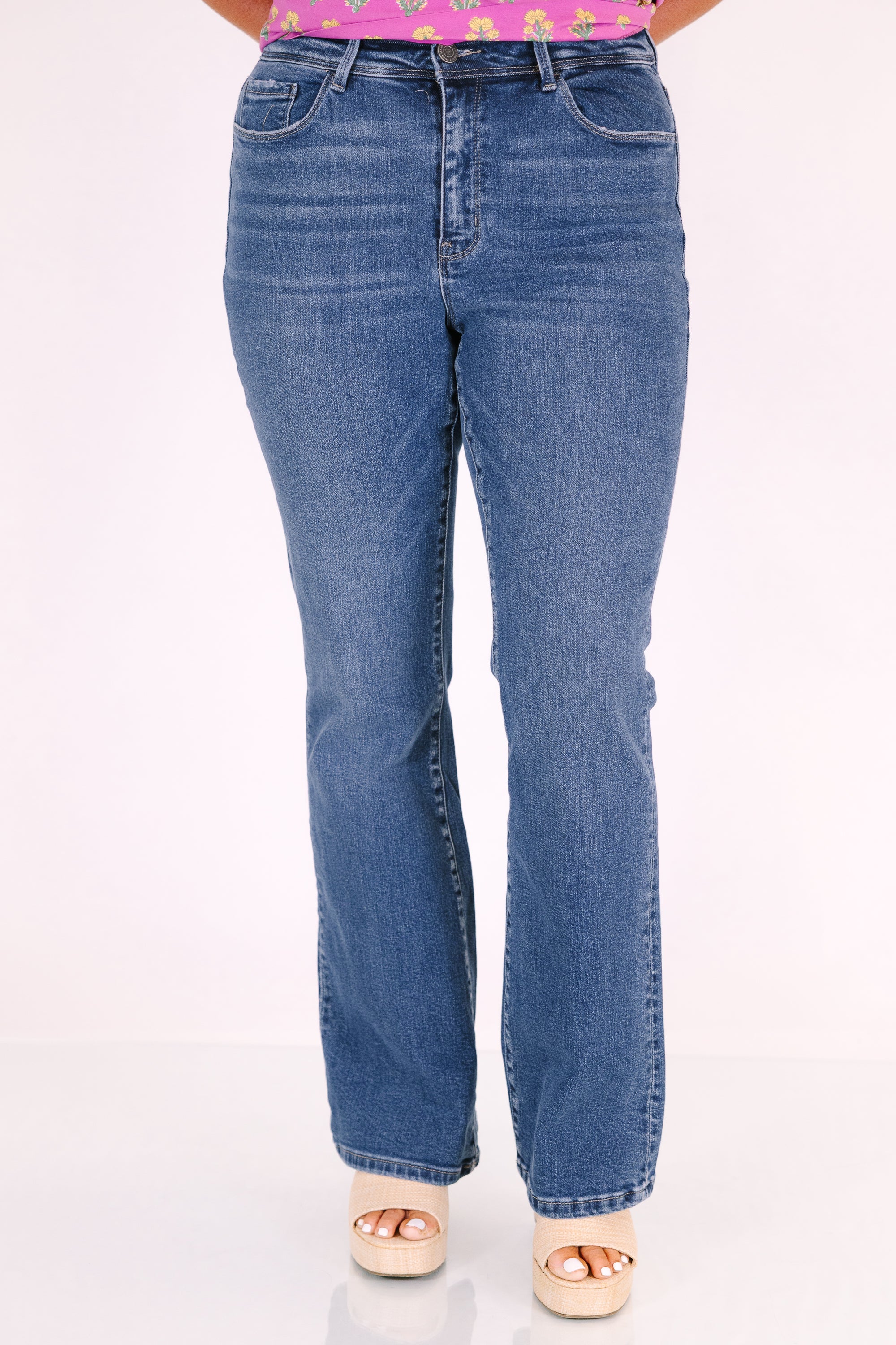 Taking The Path Less Traveled Jeans, Medium Wash