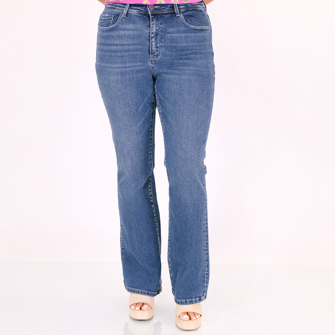 Taking The Path Less Traveled Jeans, Medium Wash