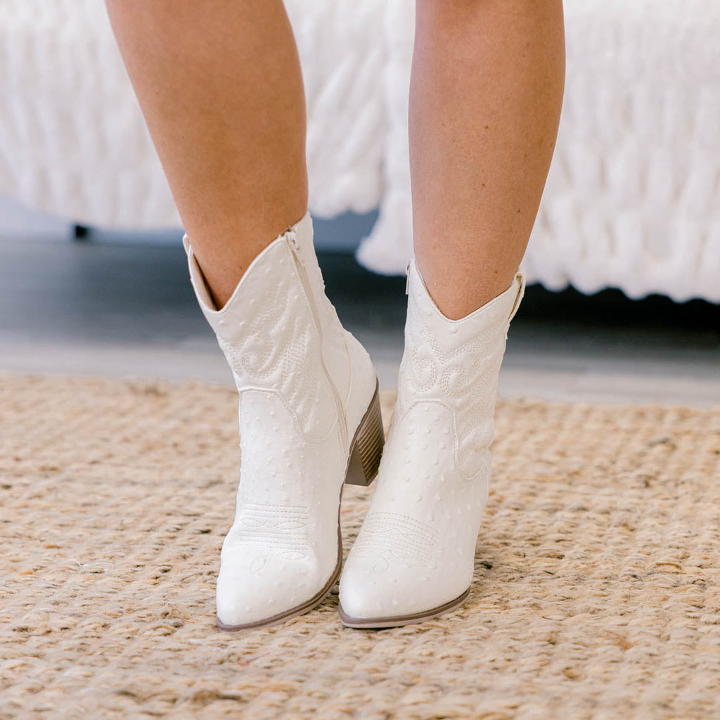 Taking The Step Booties, Ivory