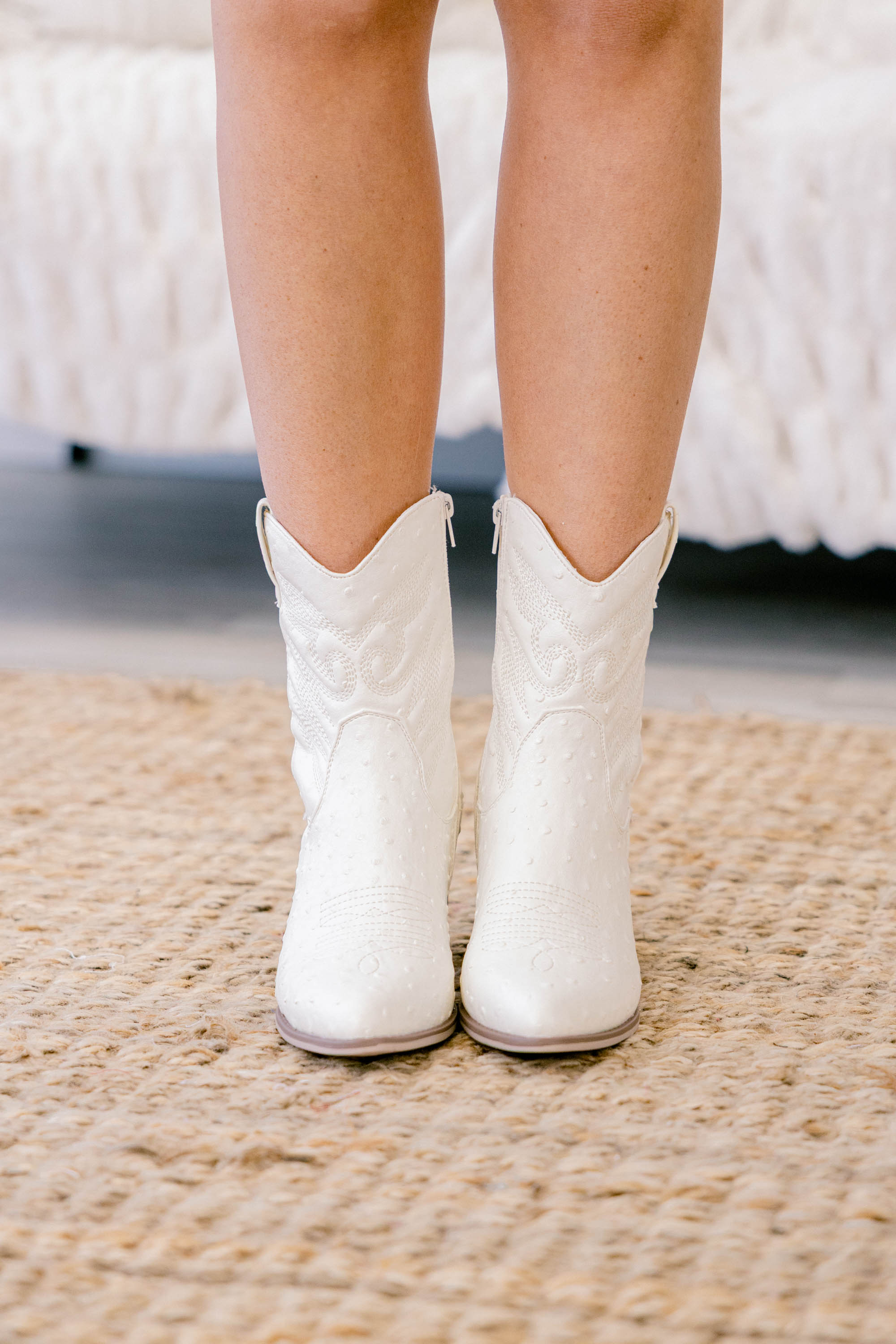 Taking The Step Booties, Ivory