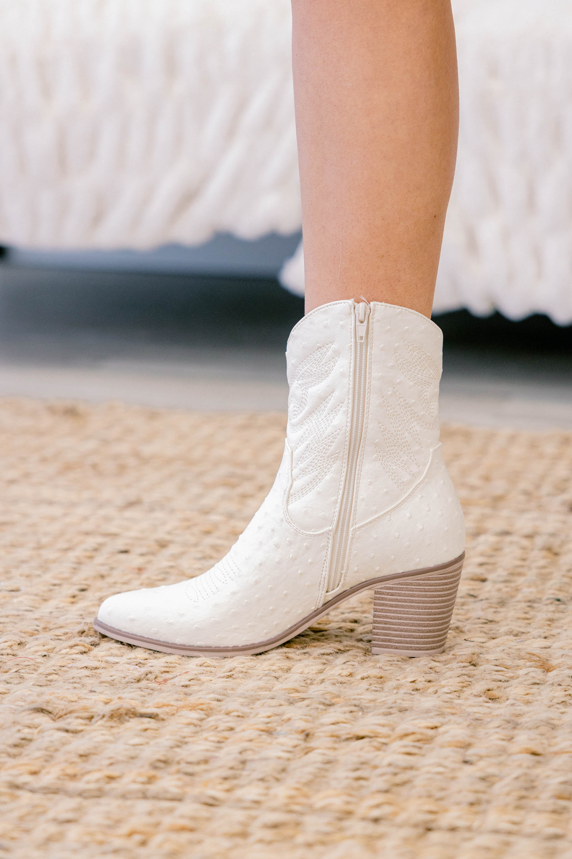 Taking The Step Booties, Ivory