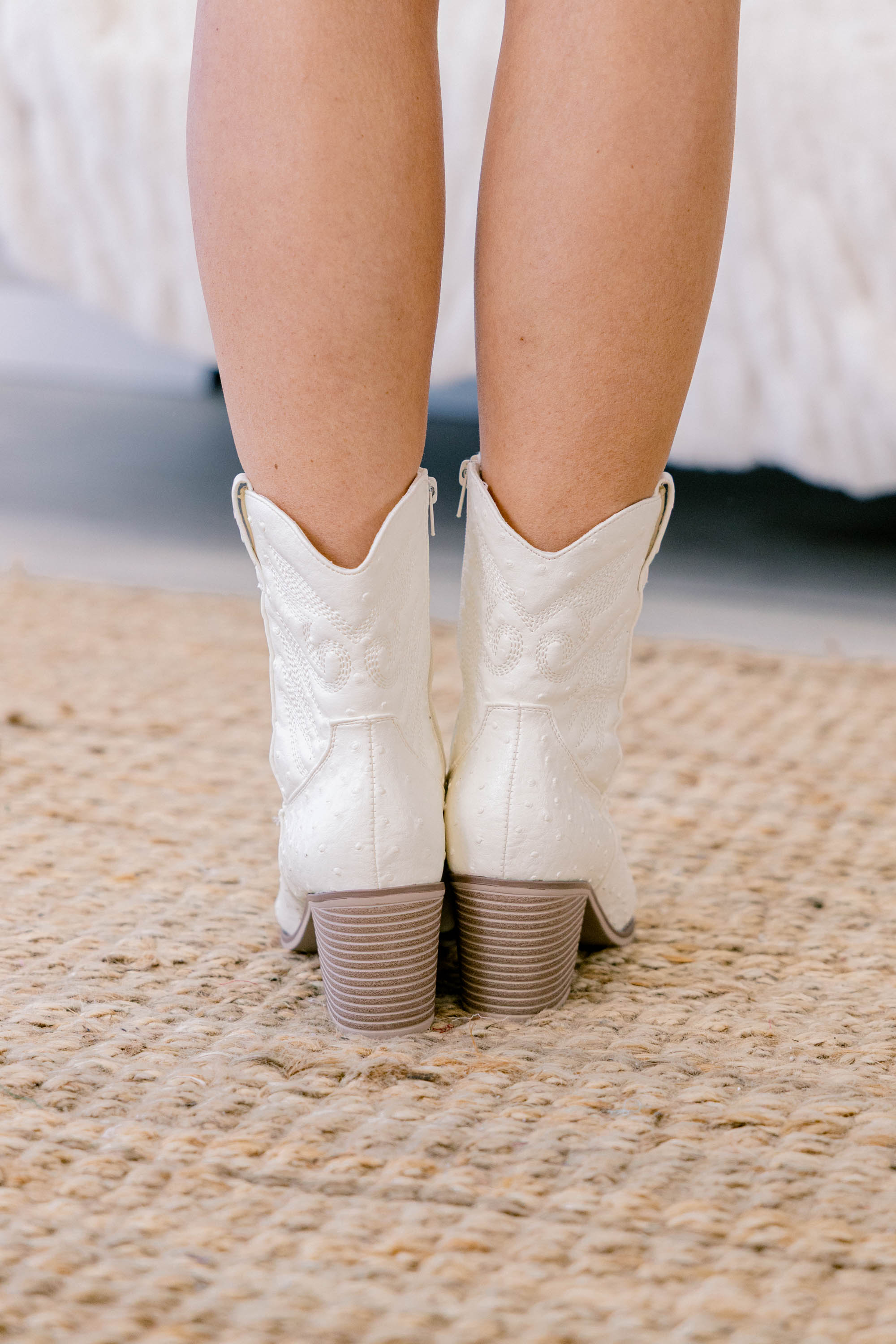 Taking The Step Booties, Ivory