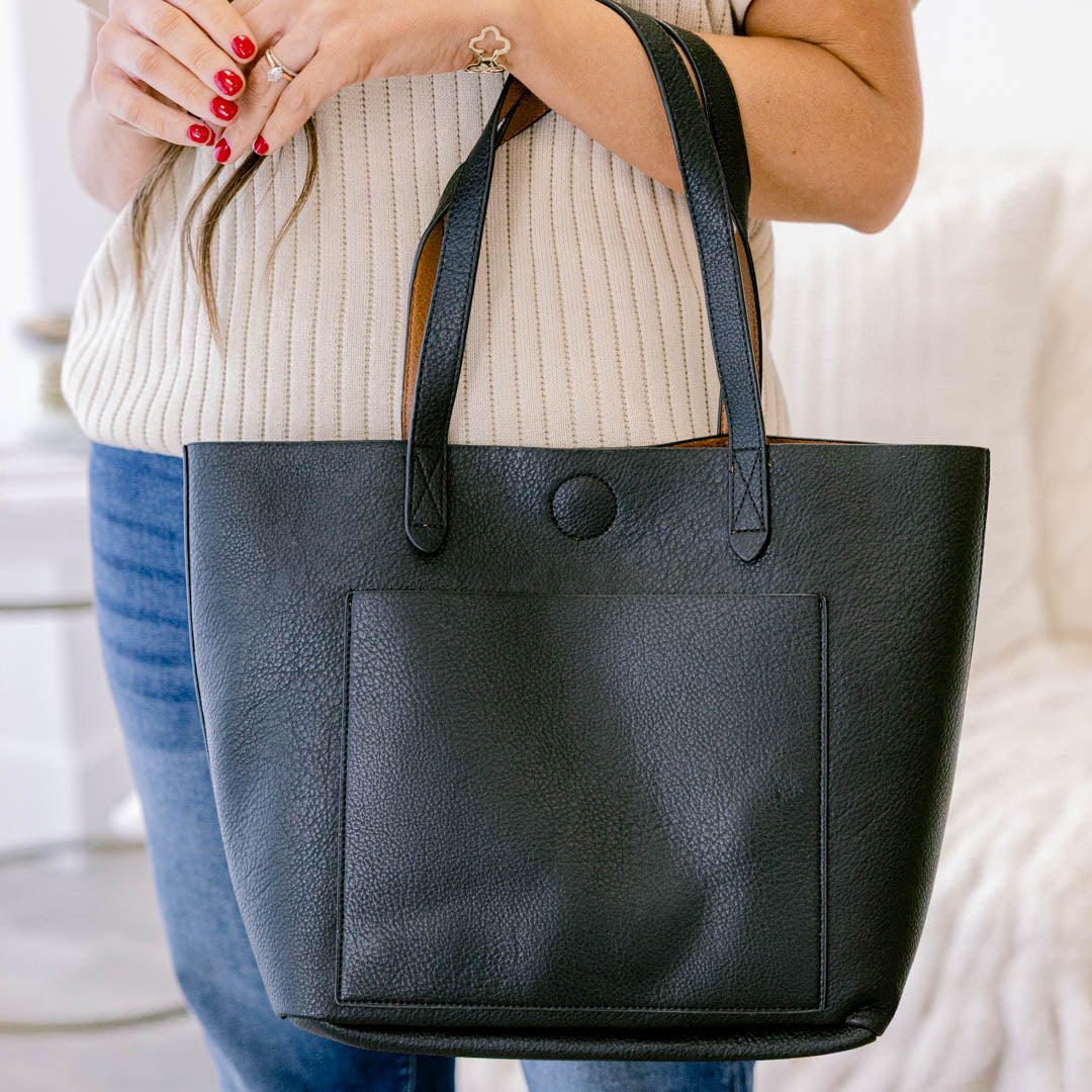 Taking You With Me Tote, Black
