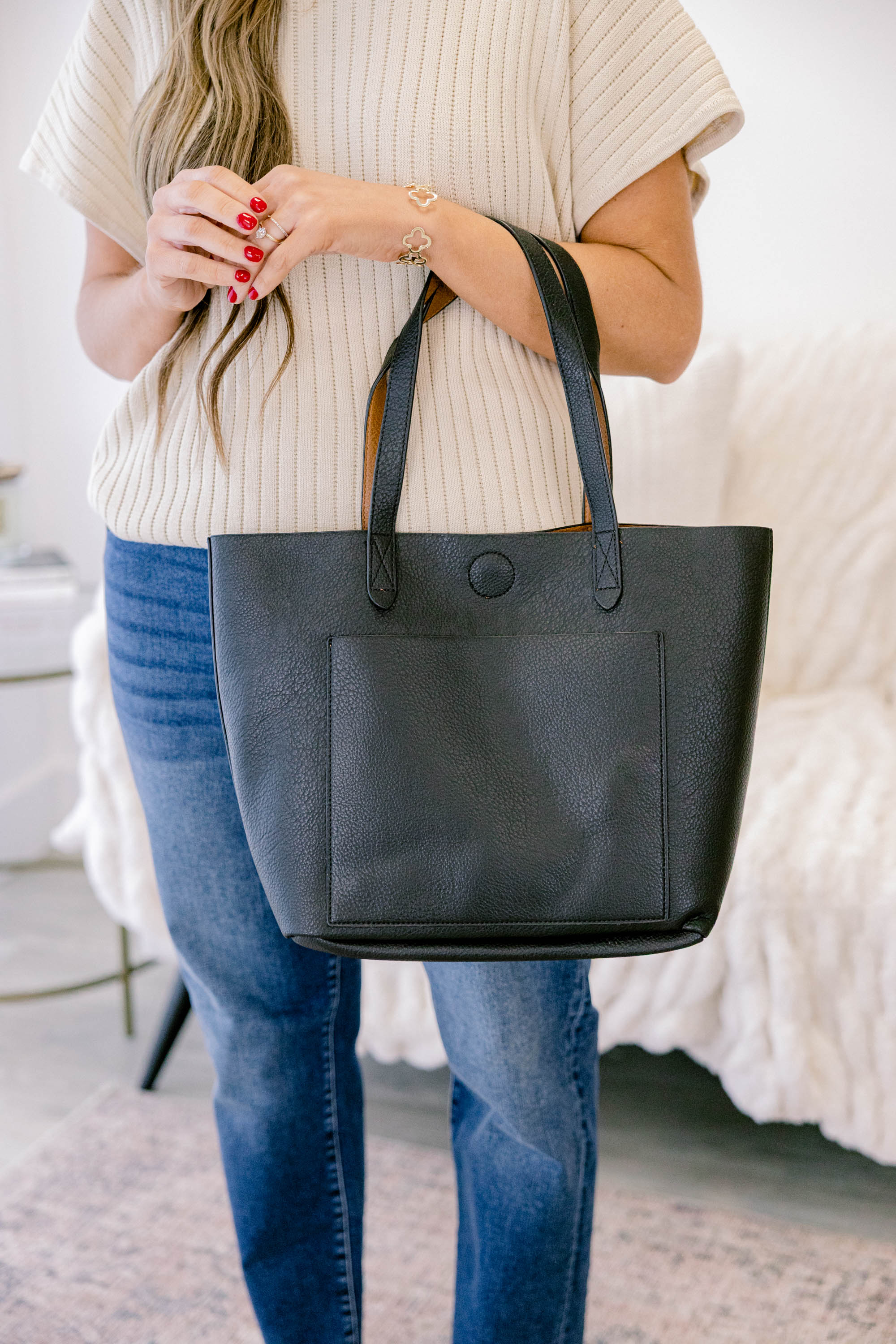 Taking You With Me Tote, Black