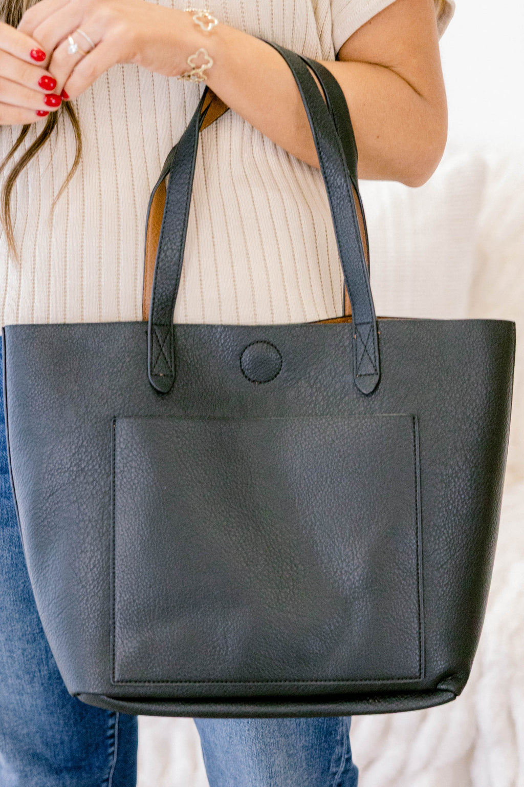 Taking You With Me Tote, Black