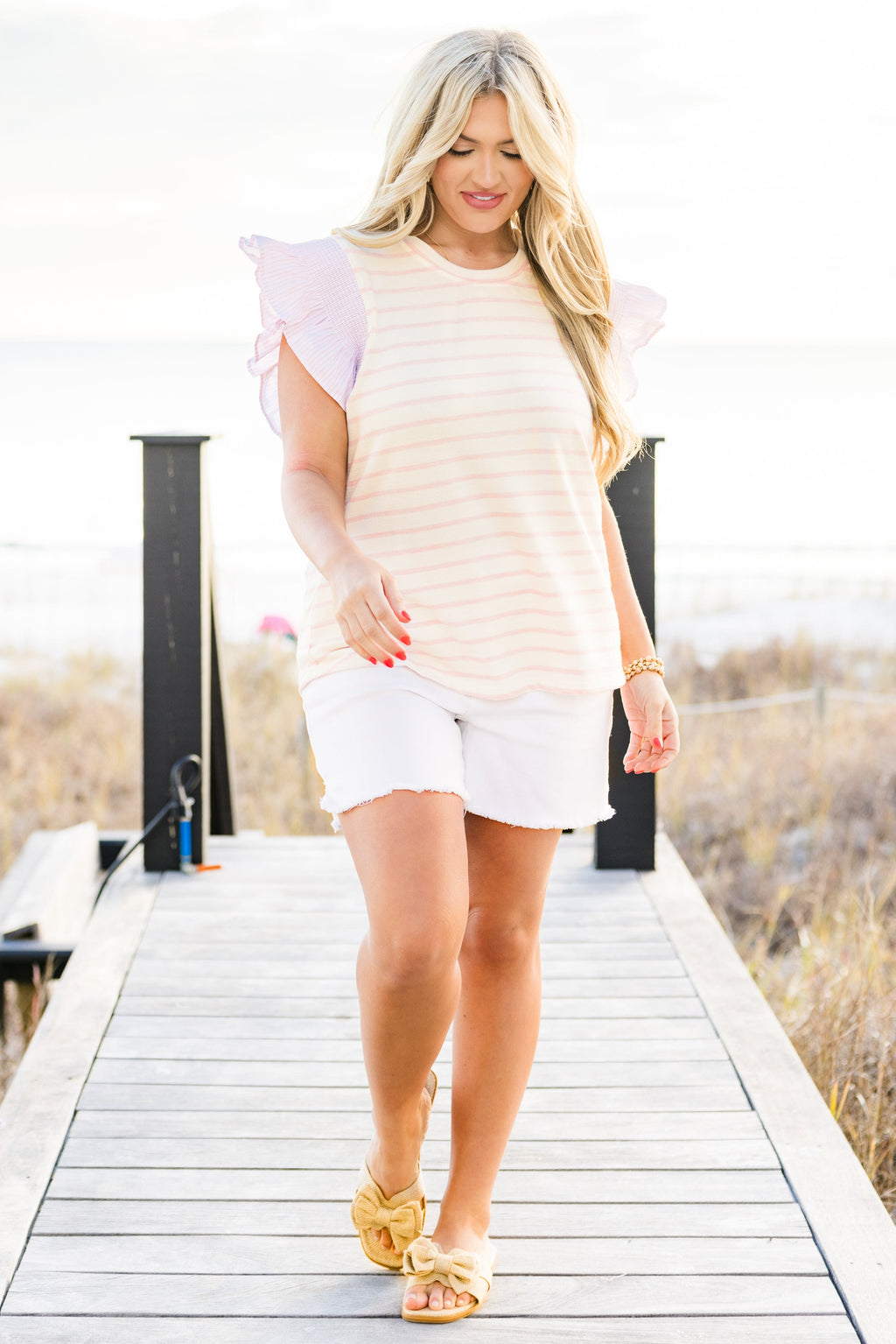 Talk About Prideful Top, Pink-Ivory
