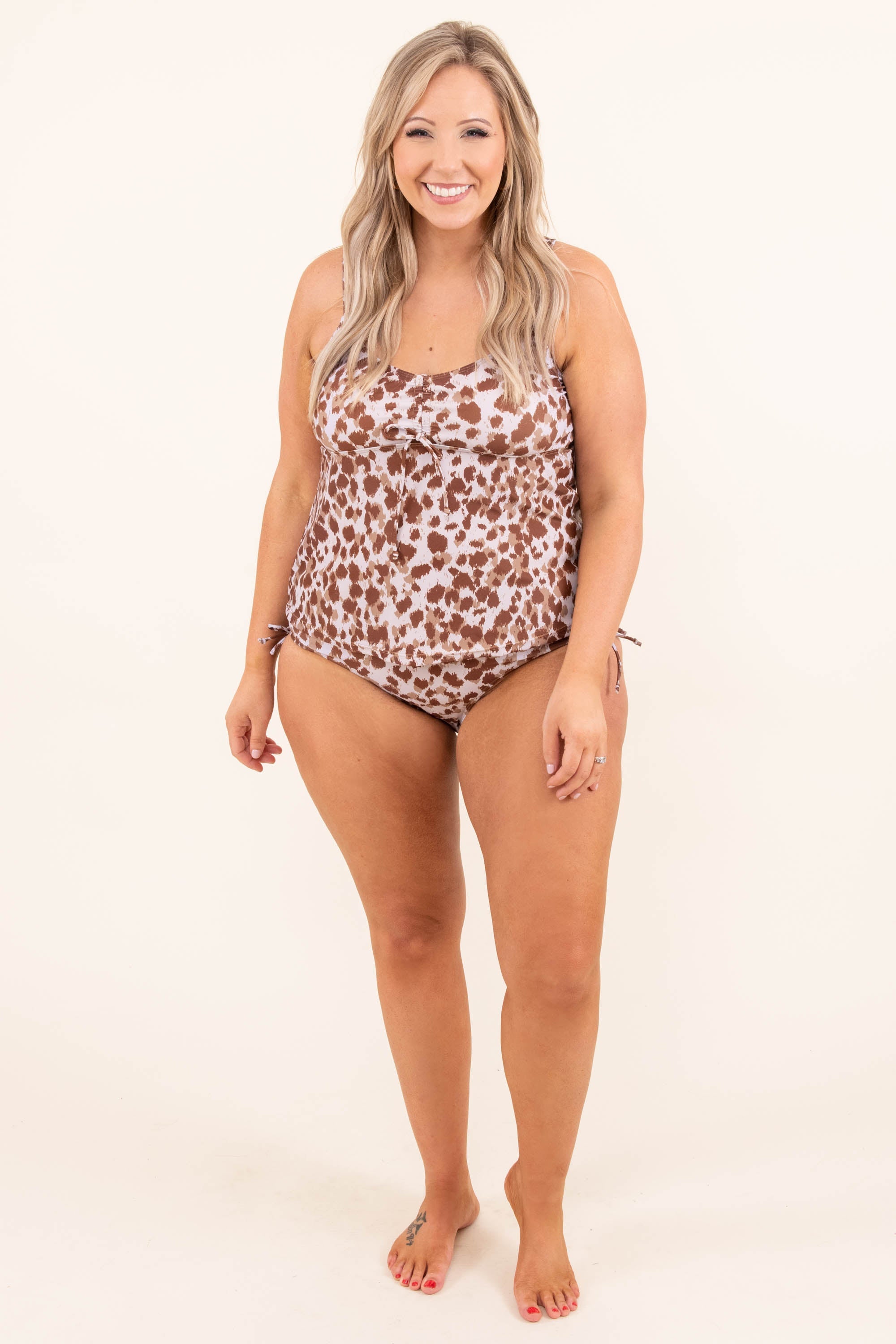 Talk To The Sand Tankini Bottom, Leopard