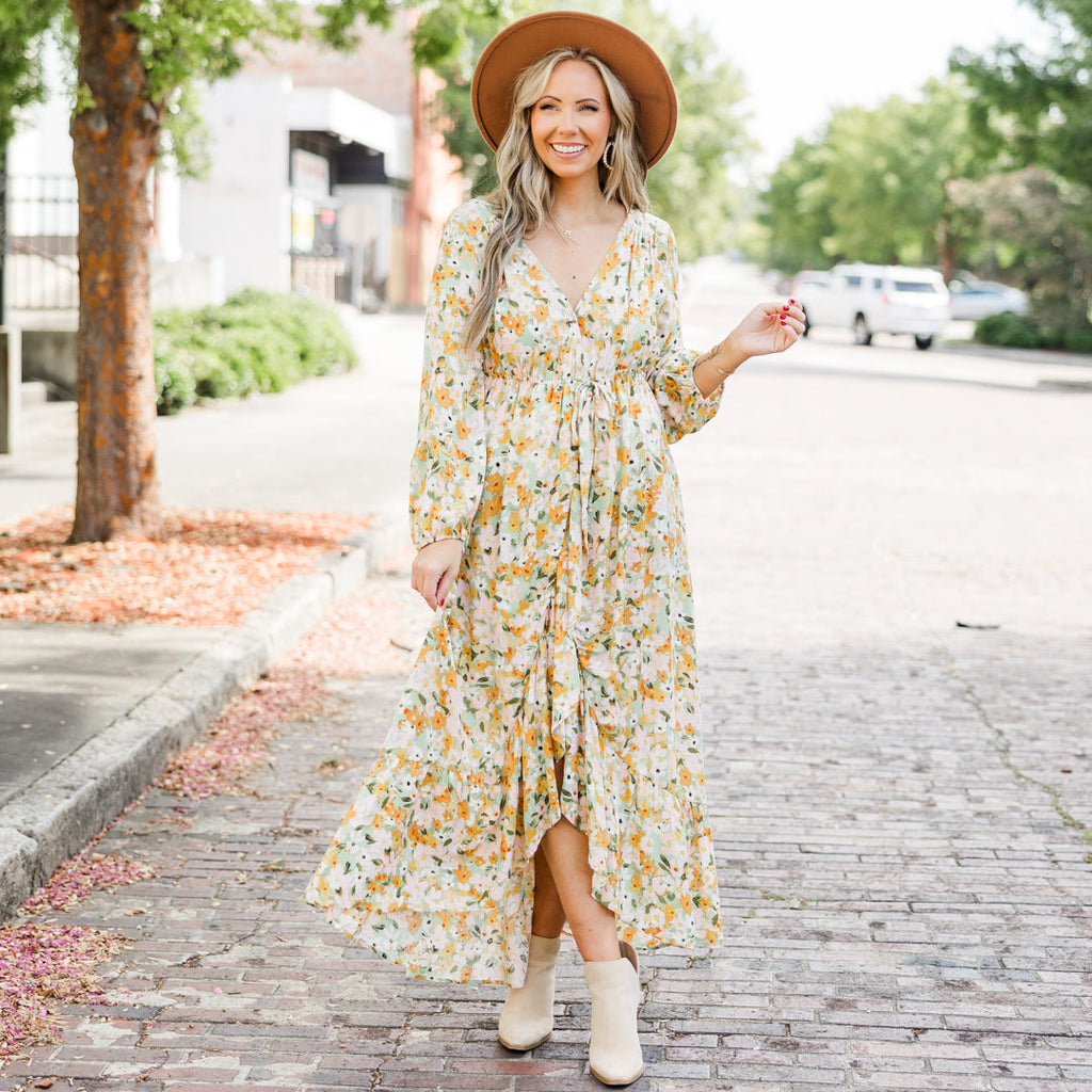 Talking Bout' My Girl Dress, Yellow