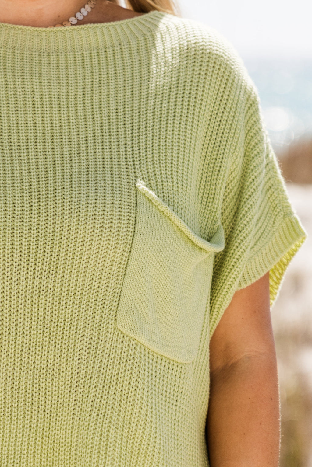 Talking To The Moon Sweater, Light Sage