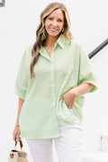Tangsi Top, Green Stripe